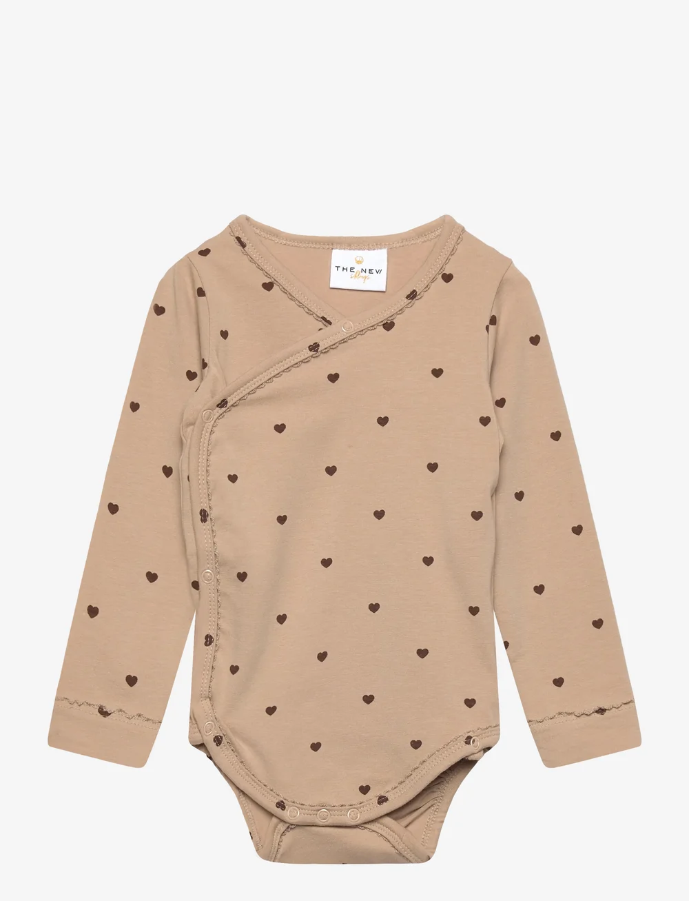 The New - TNSBNova L_S Wrap Body - slå-om-bodyer - humus aop - 0