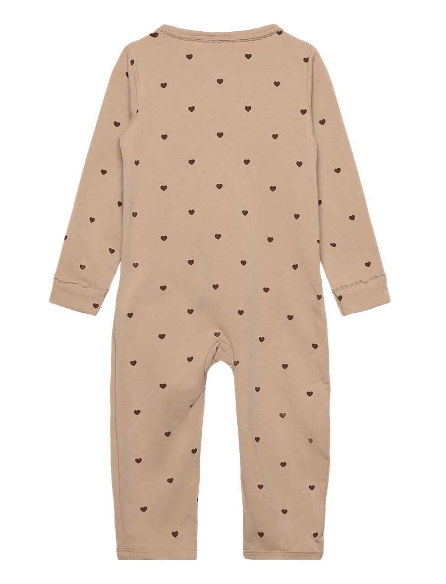 The New - TNSBNova L_S Wrap Jumpsuit - langærmede heldragter - humus aop - 1