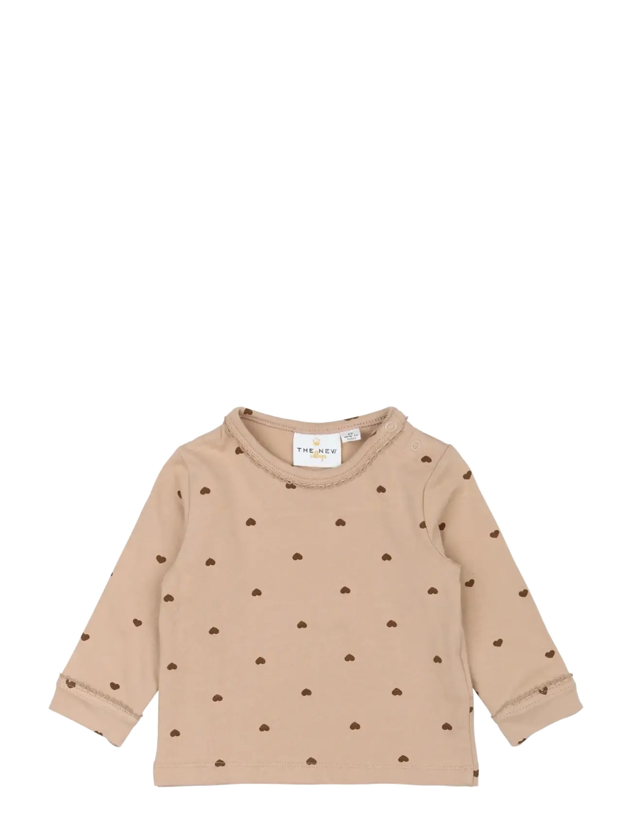 THE NEW Tnsbnova L_S Tee Beige - 62 - Kinder