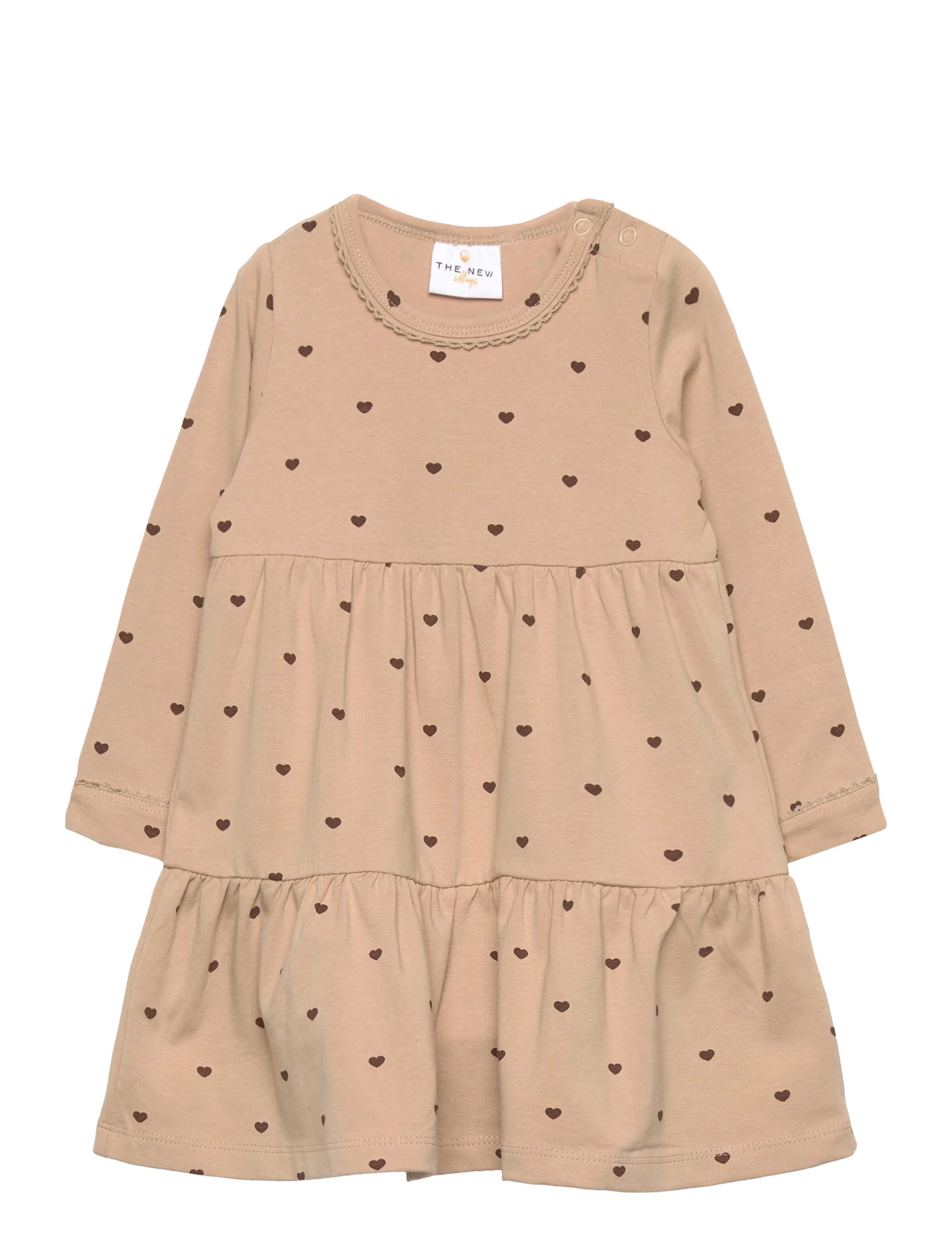 The New TNSBNova L_S Bodydress - Kjoler & nederdele - HUMUS AOP / beige