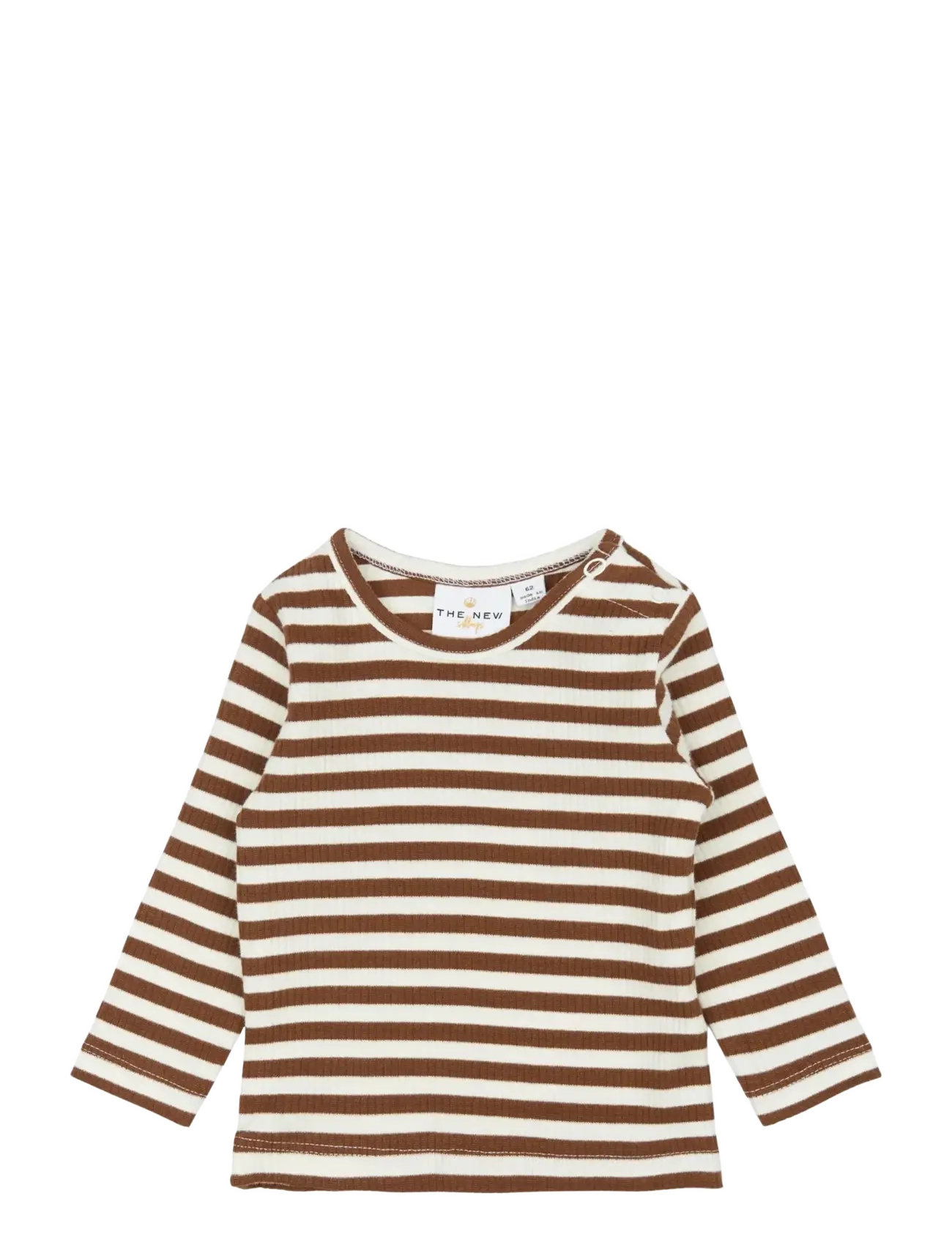The New TNSBFro L_S Rib Tee - Vintererbjudanden - TOFFEE STRIPED / brown