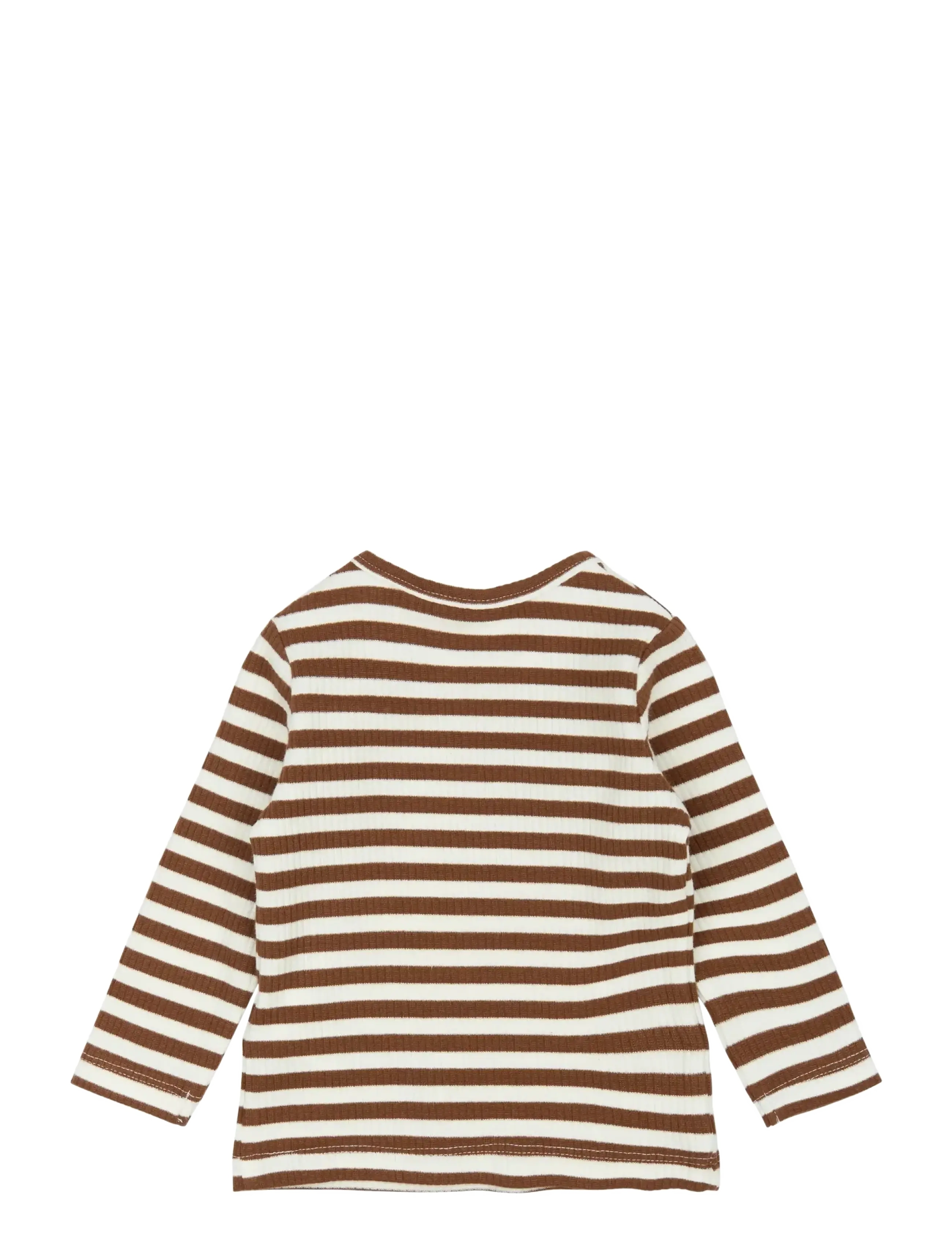 The New - TNSBFro L_S Rib Tee - langärmelig - toffee striped - 1