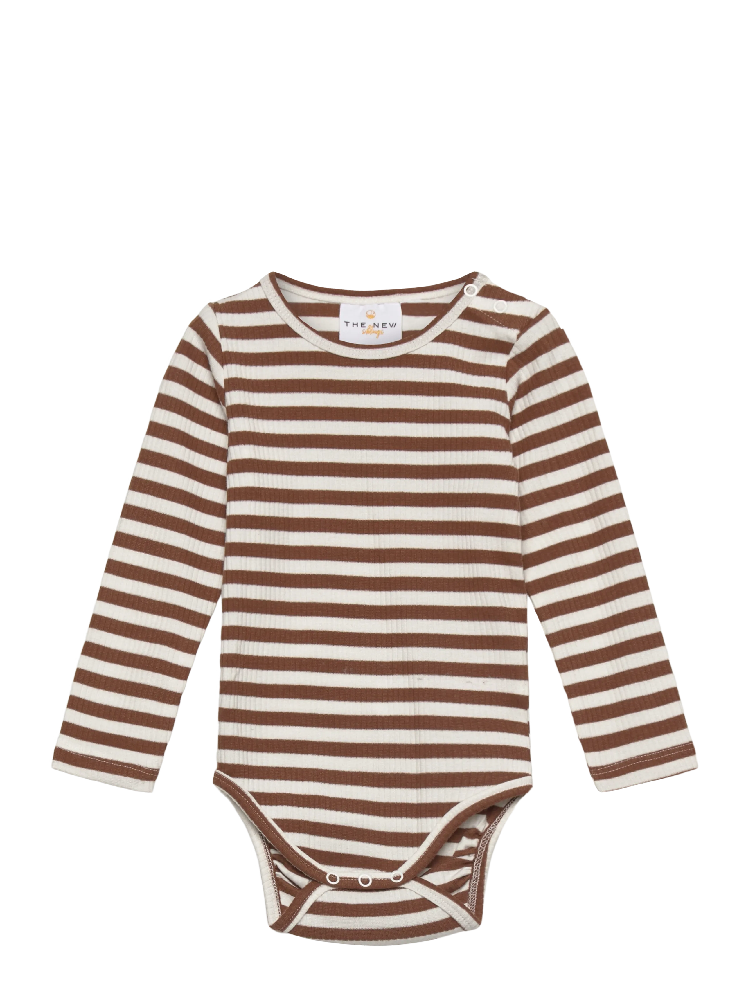 TNSBFro L_S Rib Body - TOFFEE STRIPED