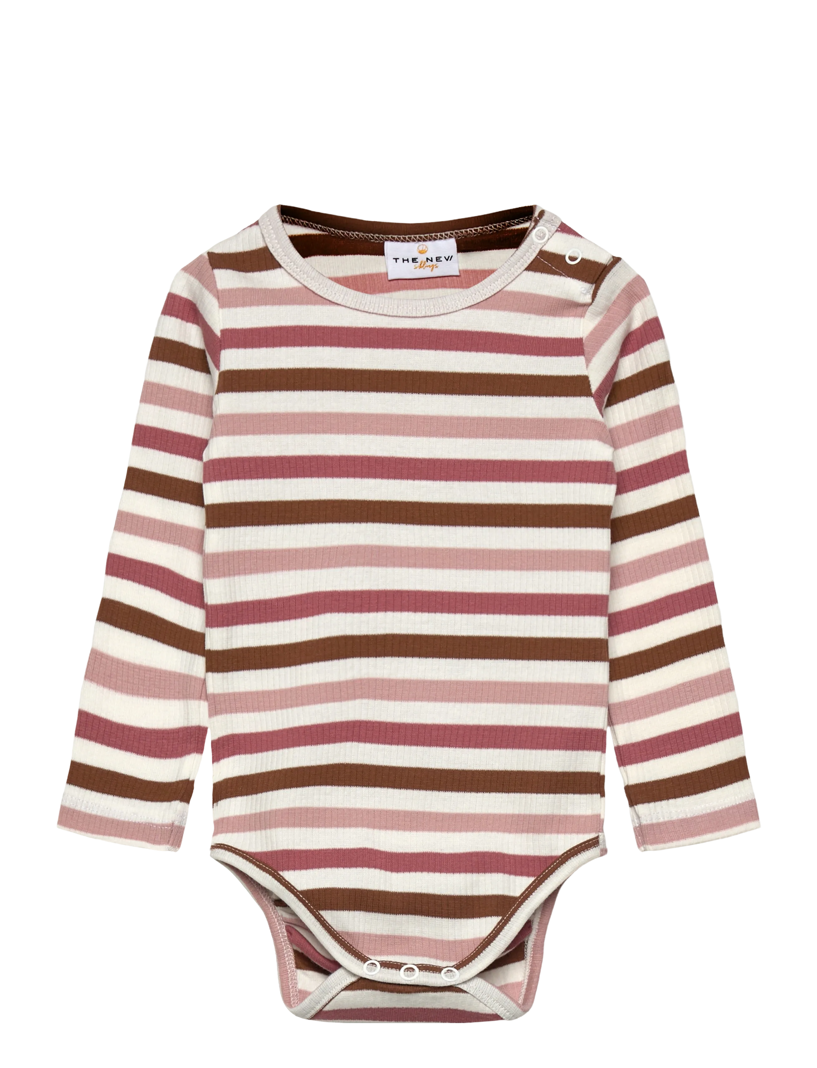 The New - TNSBPama L_S Rib Body - pikkade varrukatega - withered rose striped - 0