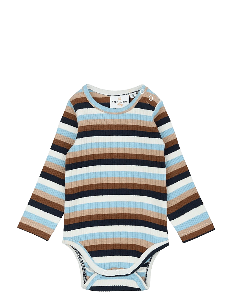 The New - TNSBPark L_S Rib Body - pikkade varrukatega bodid - powder blue striped - 1