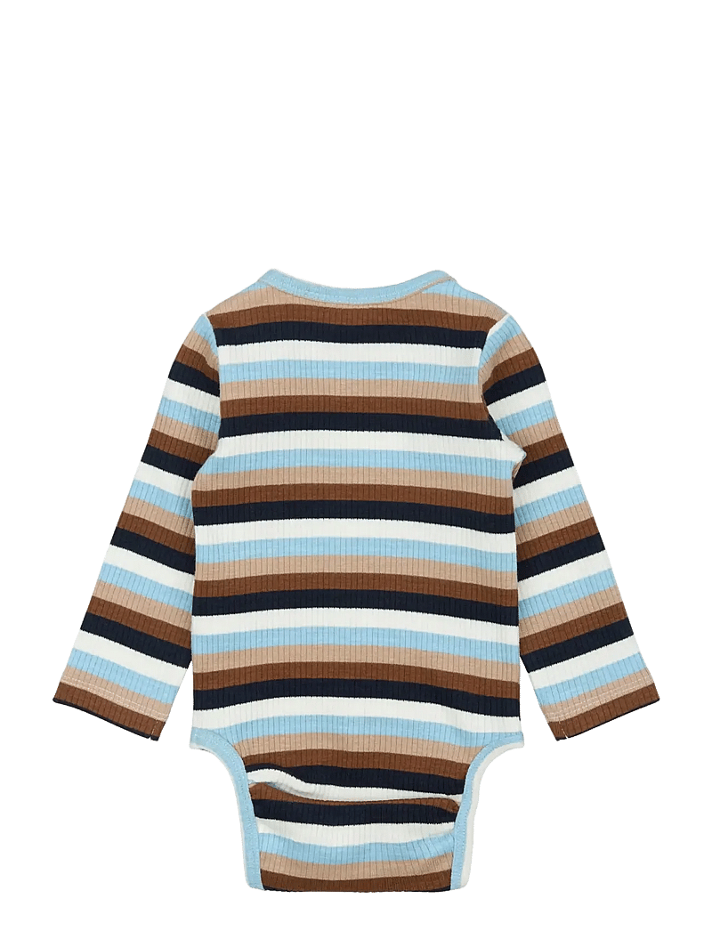 The New - TNSBPark L_S Rib Body - pikkade varrukatega bodid - powder blue striped - 2