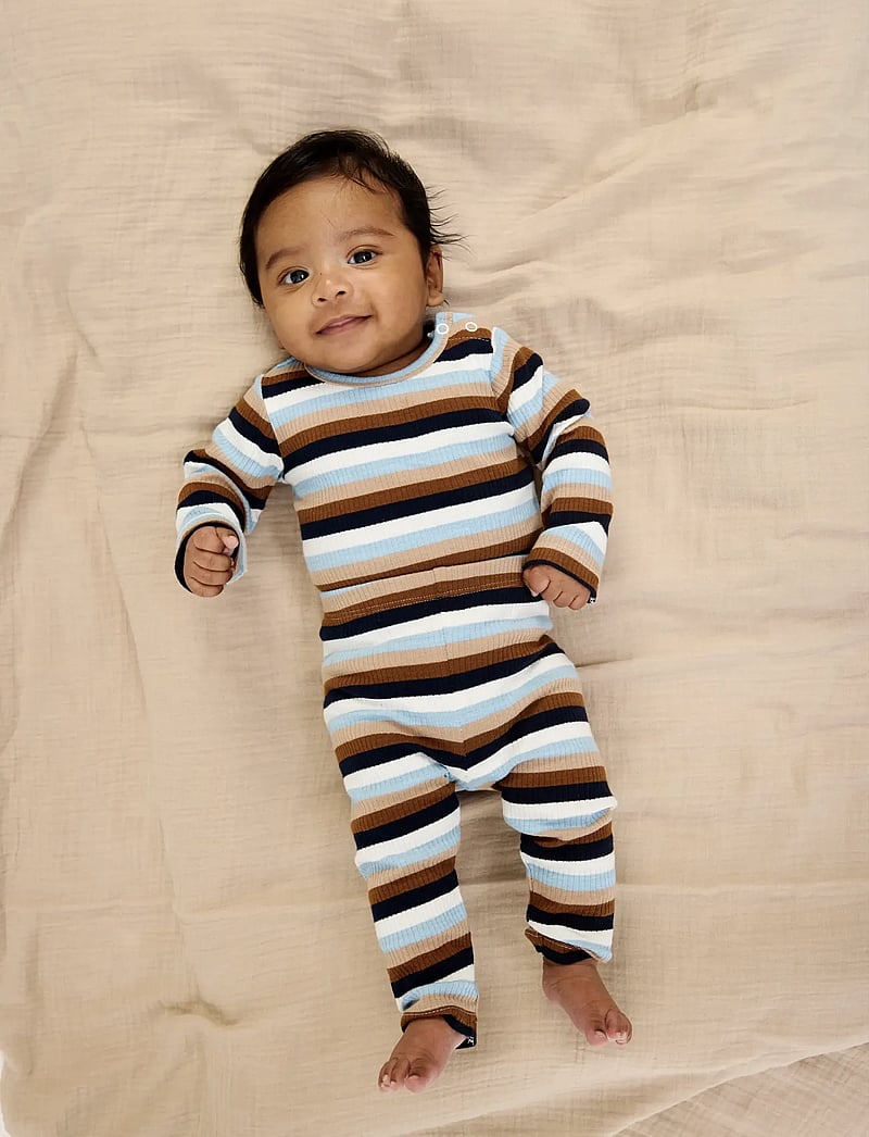 The New - TNSBPark L_S Rib Body - pikkade varrukatega bodid - powder blue striped - 4