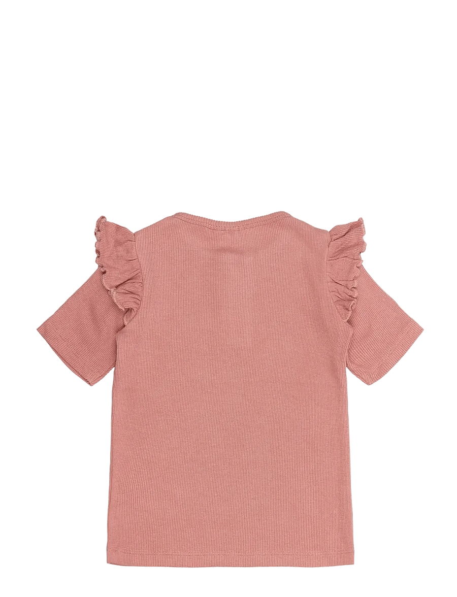 The New - TNSBOriel S_S Rib Tee - stutterma bolir - old rose - 1