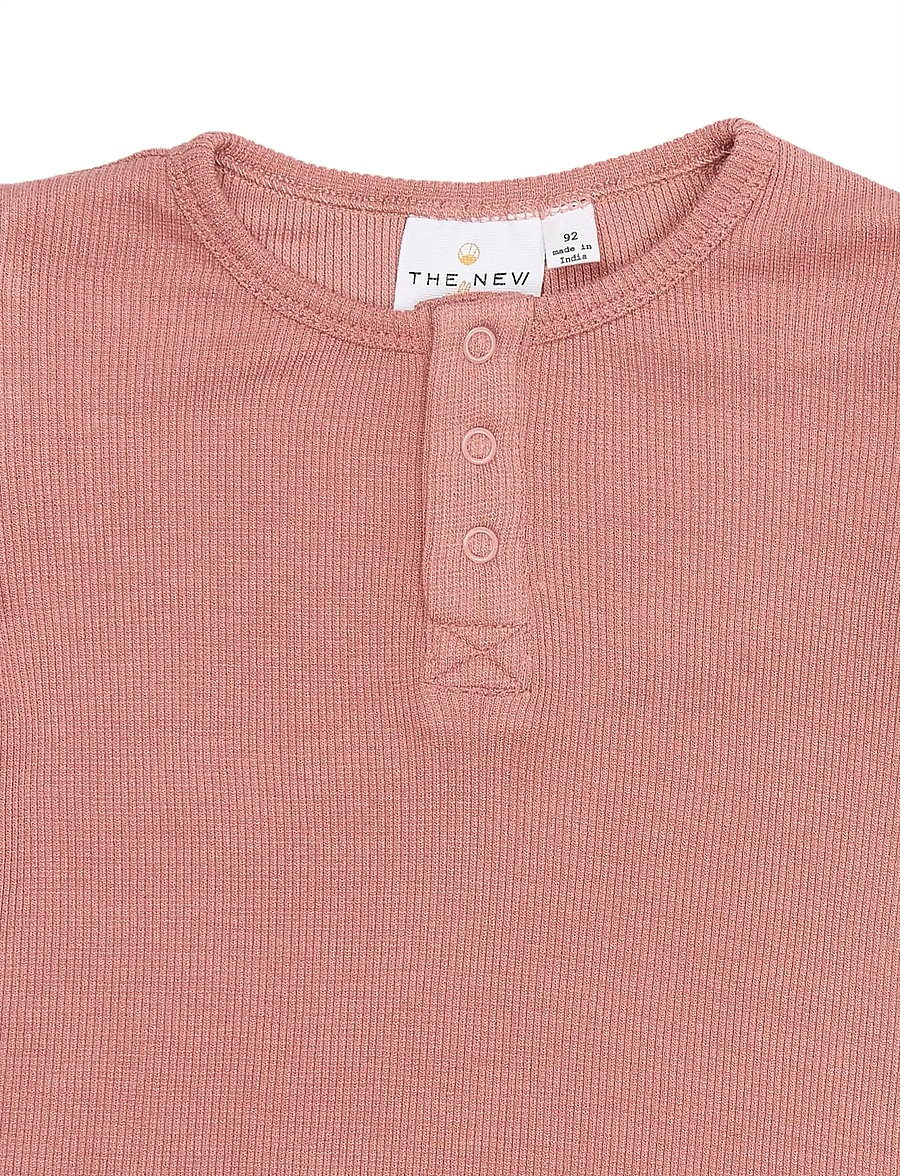 The New - TNSBOriel S_S Rib Tee - stutterma bolir - old rose - 2