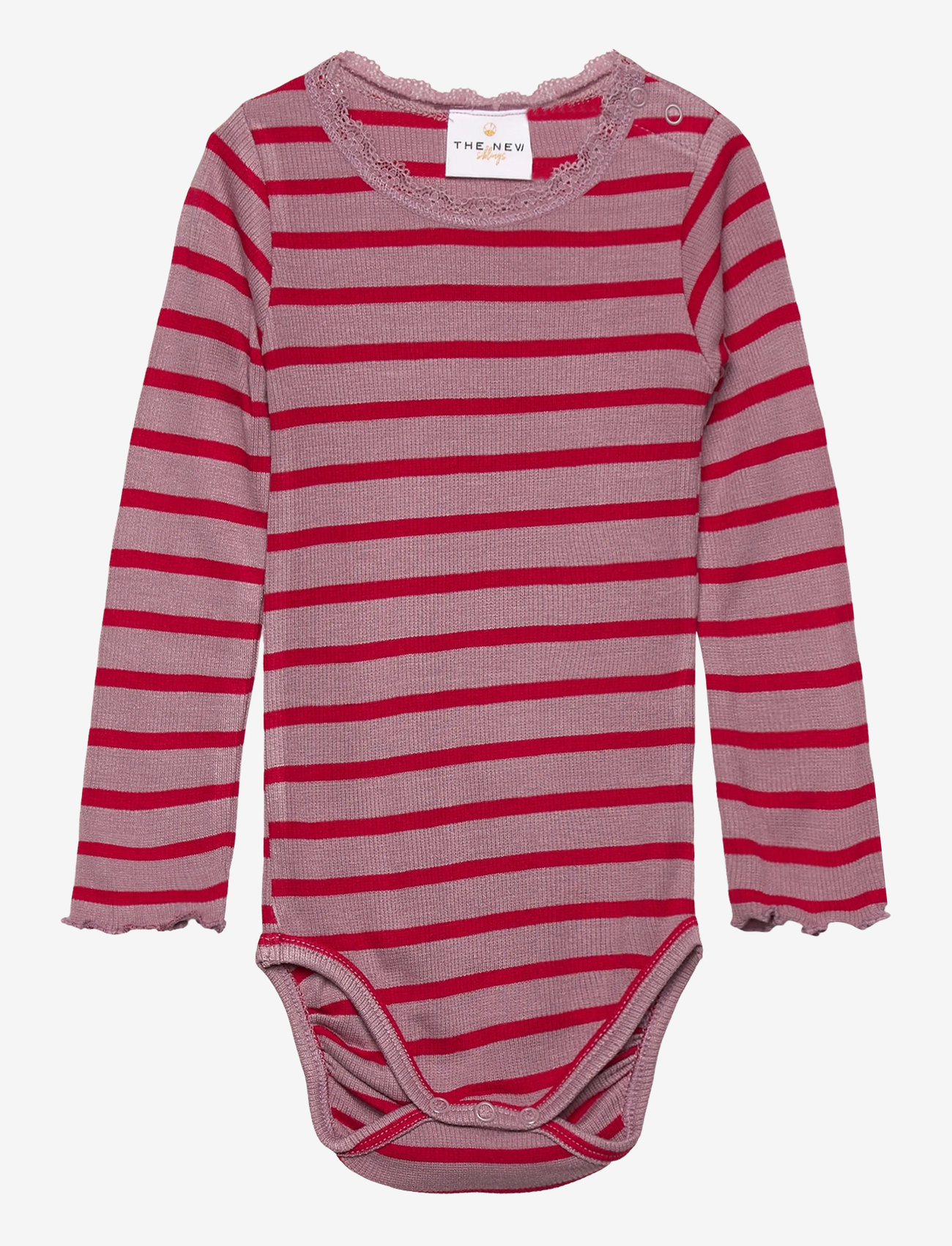 The New - TNSBRie L_S Rib Body - langärmelige bodys - mauve shadows striped - 0