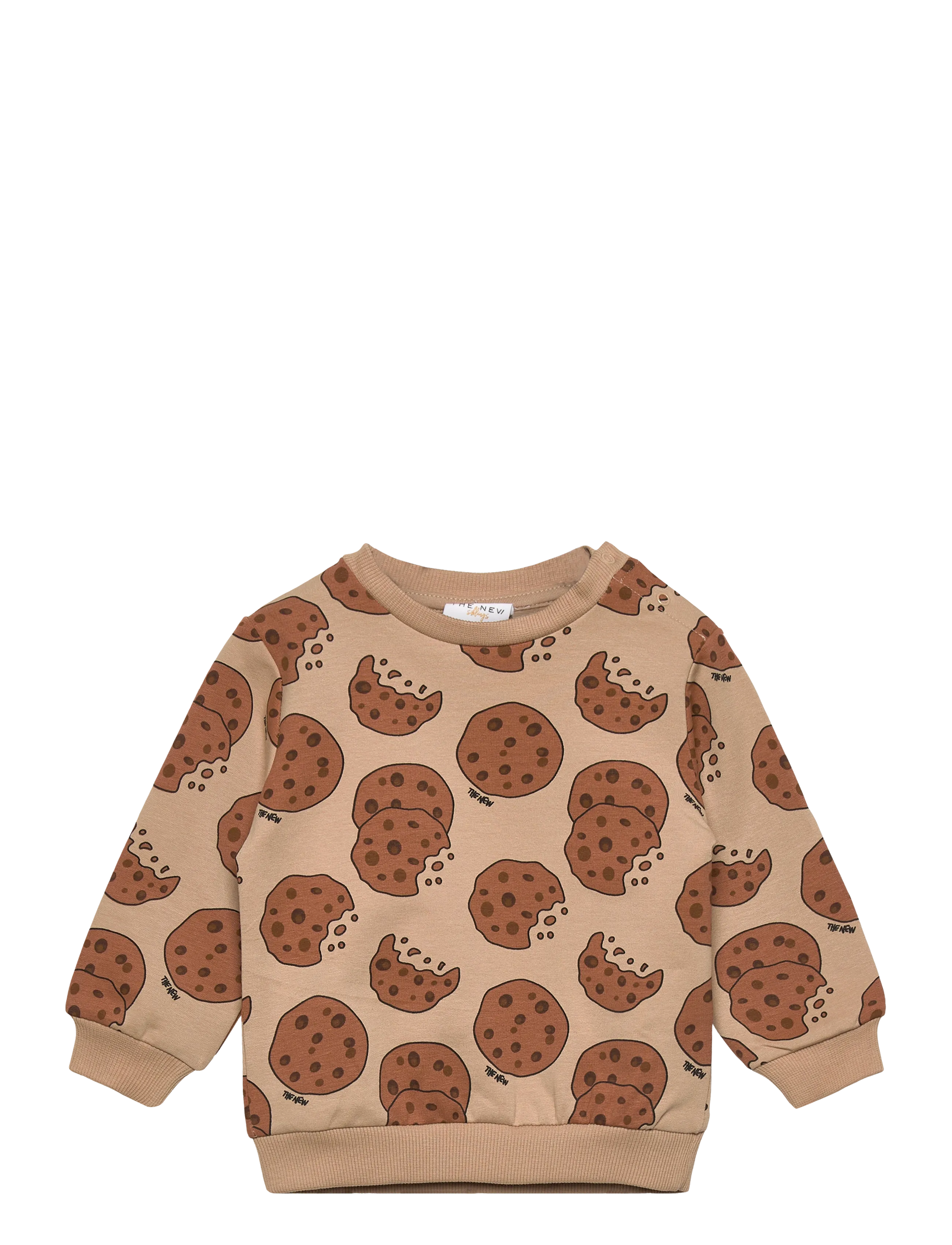 The New TNSBRene Sweatshirt - Overdele - HUMUS AOP / beige