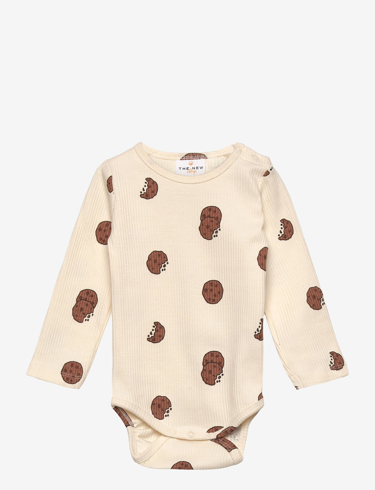 The New - TNSBRyan L_S Rib Body - long-sleeved - gardenia aop - 0