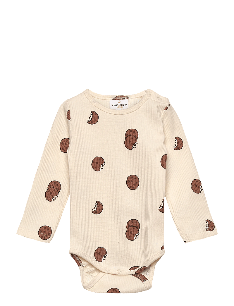 The New - TNSBRyan L_S Rib Body - long-sleeved - gardenia aop - 0