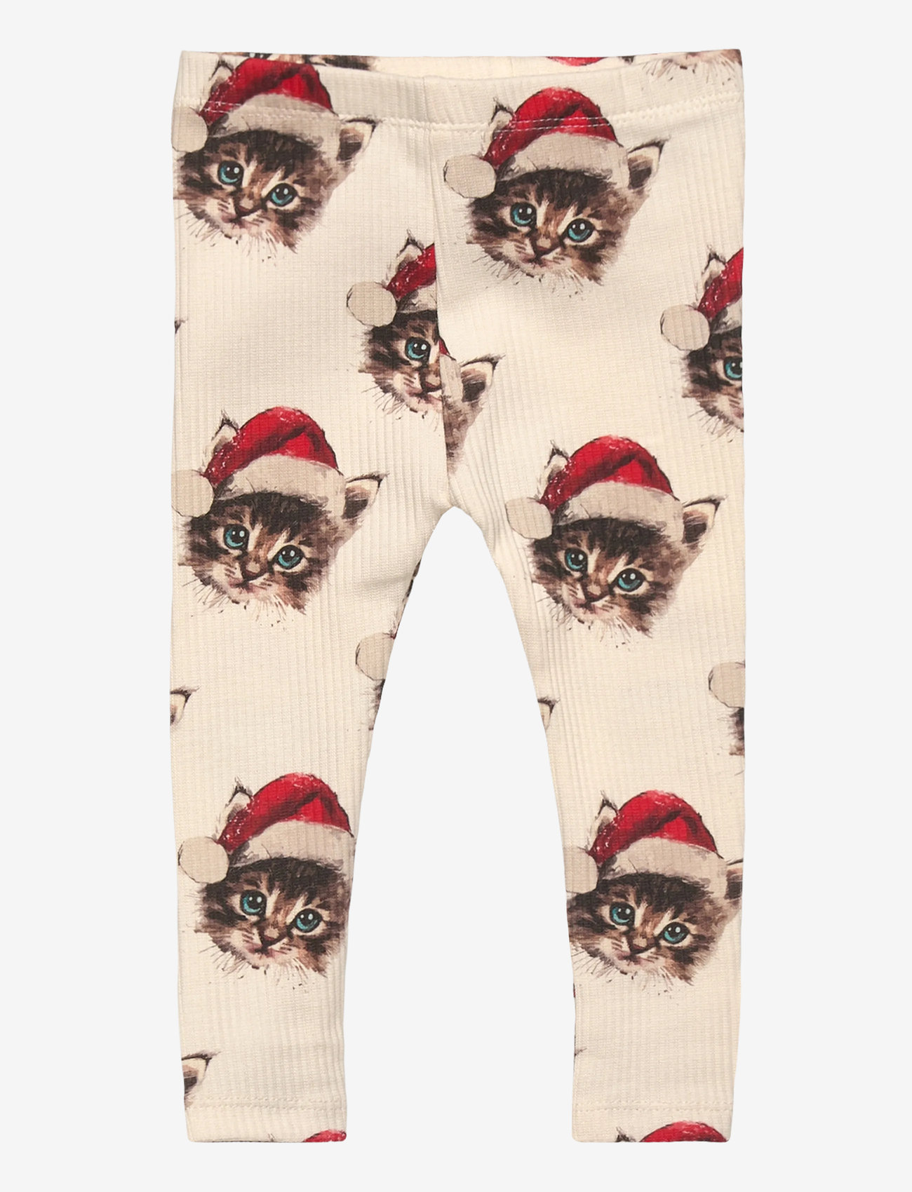 The New - TNSBHoliday Rib Leggings - retuusid - gardenia cat aop - 0