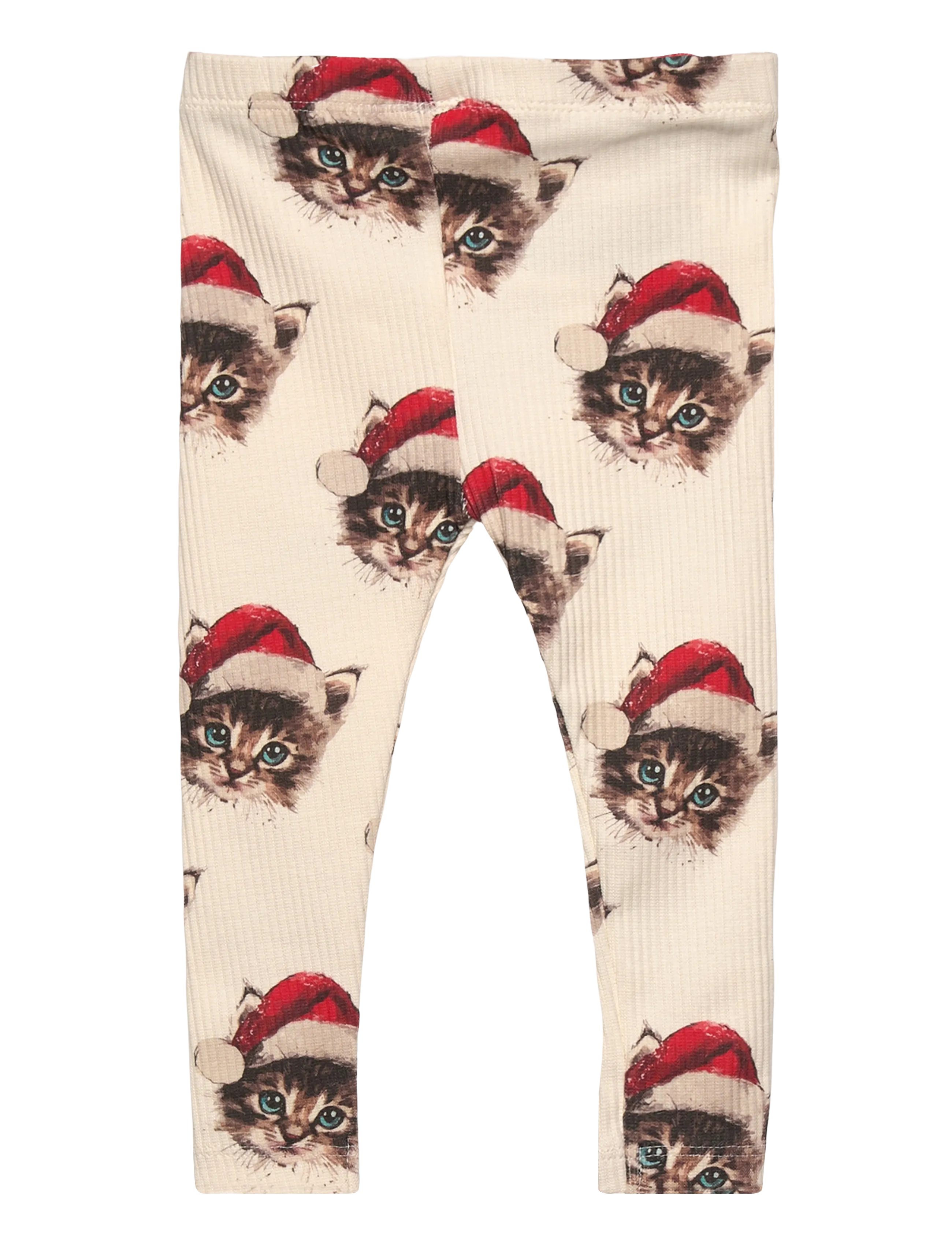 The New - TNSBHoliday Rib Leggings - gardenia cat aop - 1