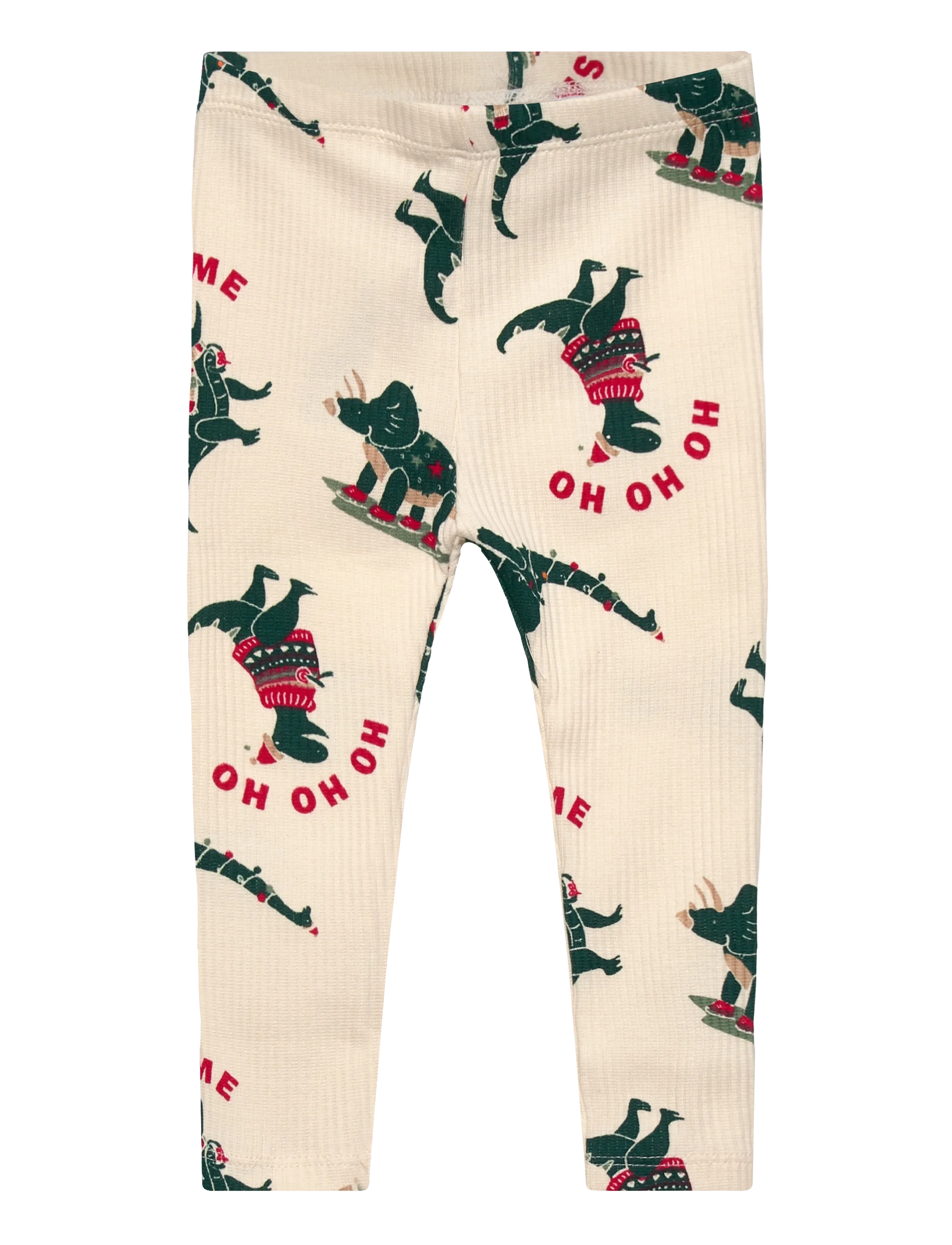 The New TNSBHoliday Rib Leggings - Underdele - GARDENIA DINO AOP / cream