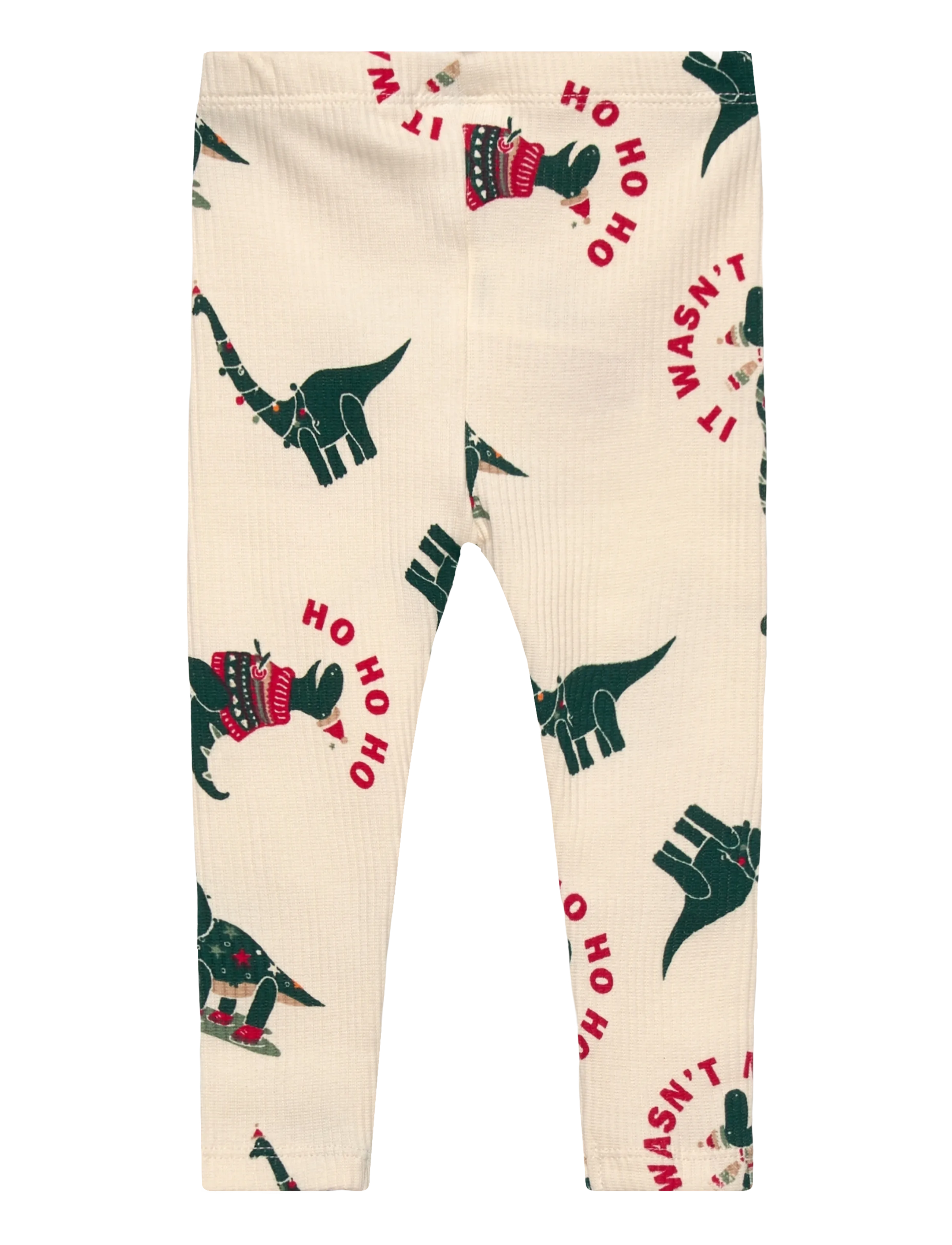 The New - TNSBHoliday Rib Leggings - leggings - gardenia dino aop - 1