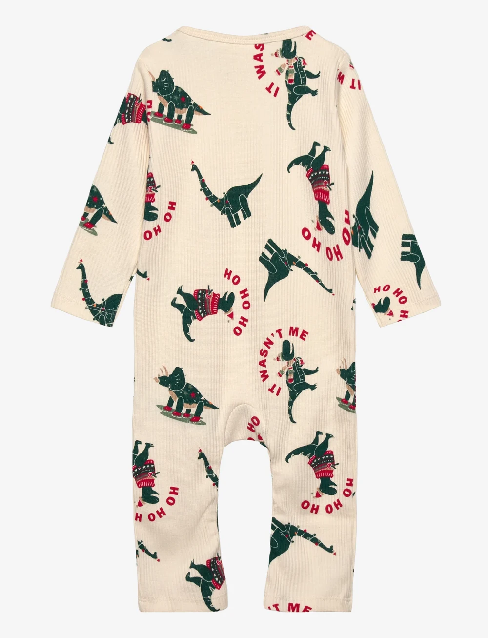 The New - TNSBHoliday L_S Rib Jumpsuit - langärmelig - gardenia dino aop - 1