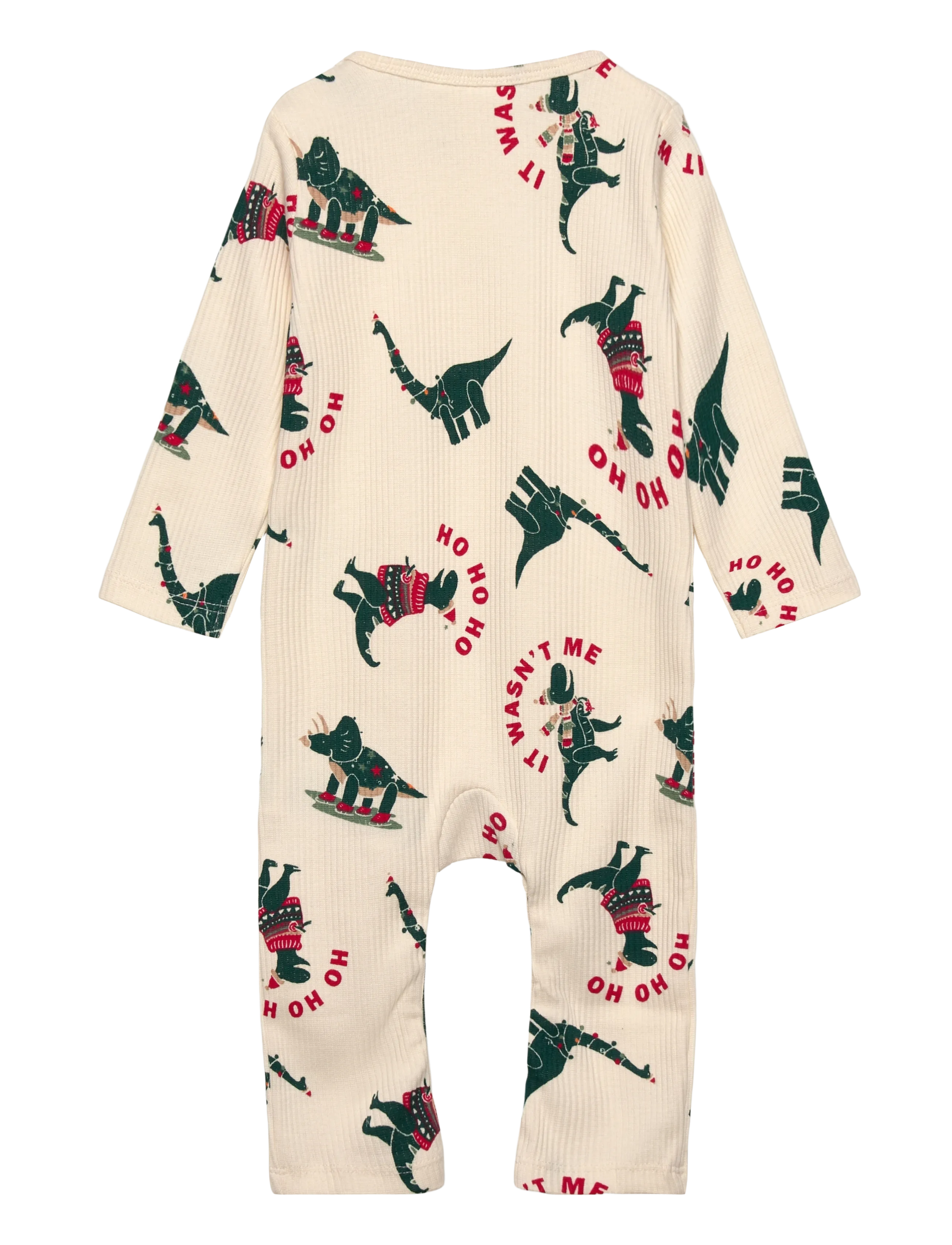 The New - TNSBHoliday L_S Rib Jumpsuit - gardenia dino aop - 1