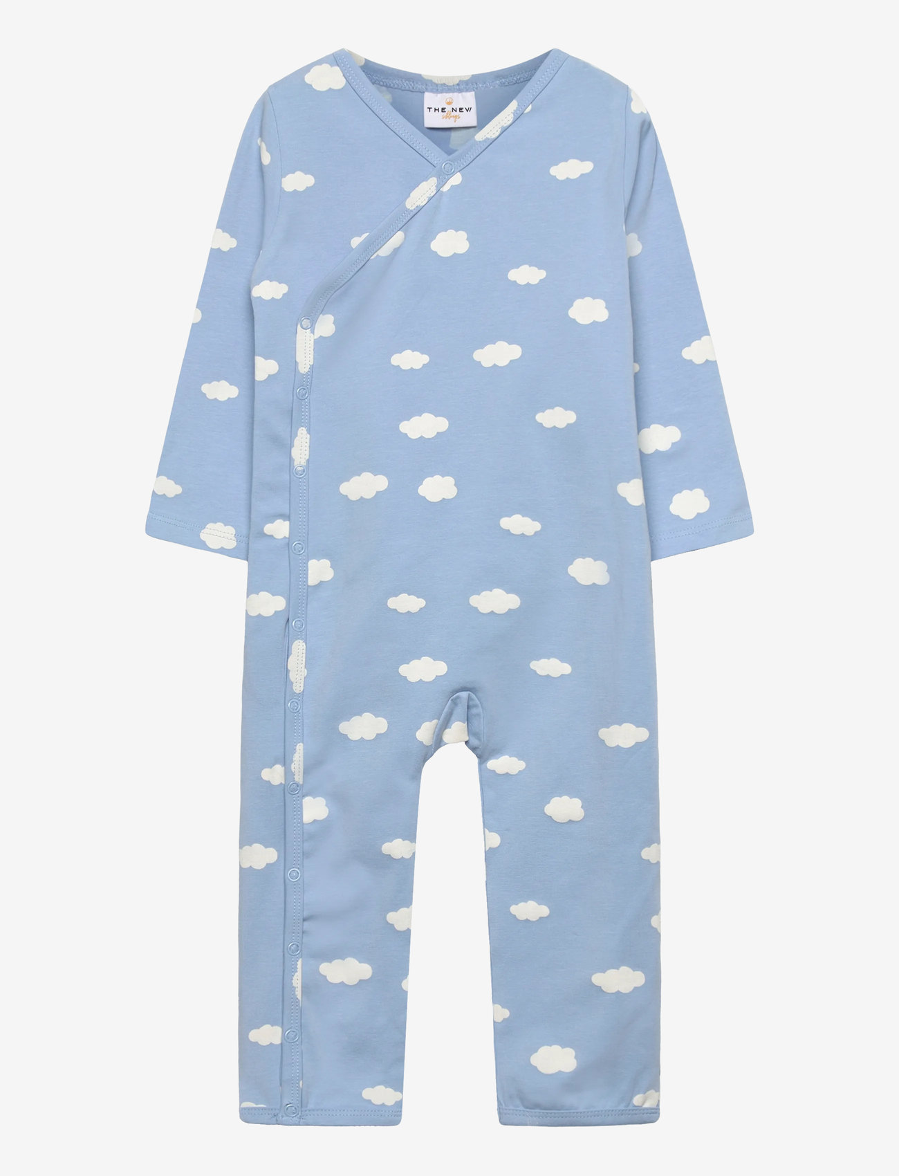 The New - TNSBPaco L_S Wrap Jumpsuit - pikkade varrukatega - powder blue aop - 0