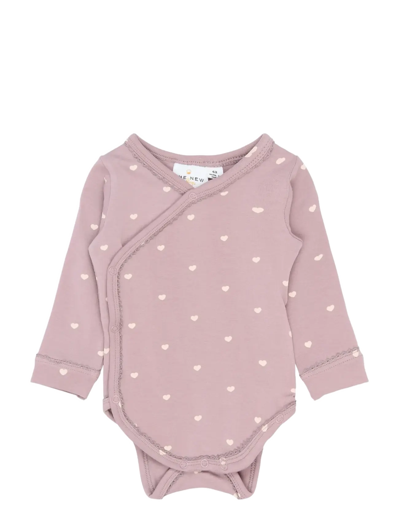 The New TNSBNova L_S Wrap Body - Baby 0-2 år - SEA FOG AOP / pink/rose