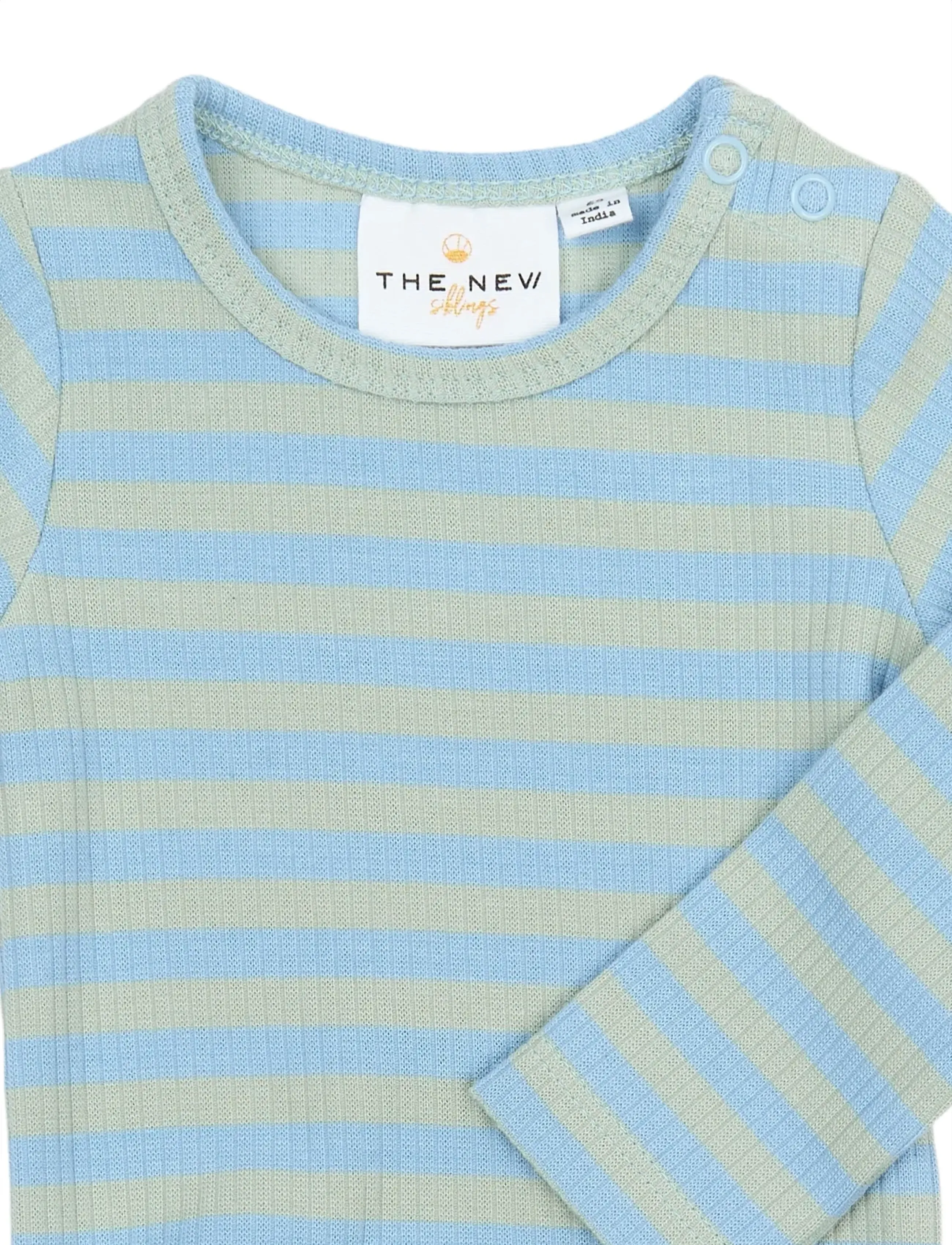 The New - TNSBFro L_S Rib Body - langærmede bodyer - forever blue striped - 2