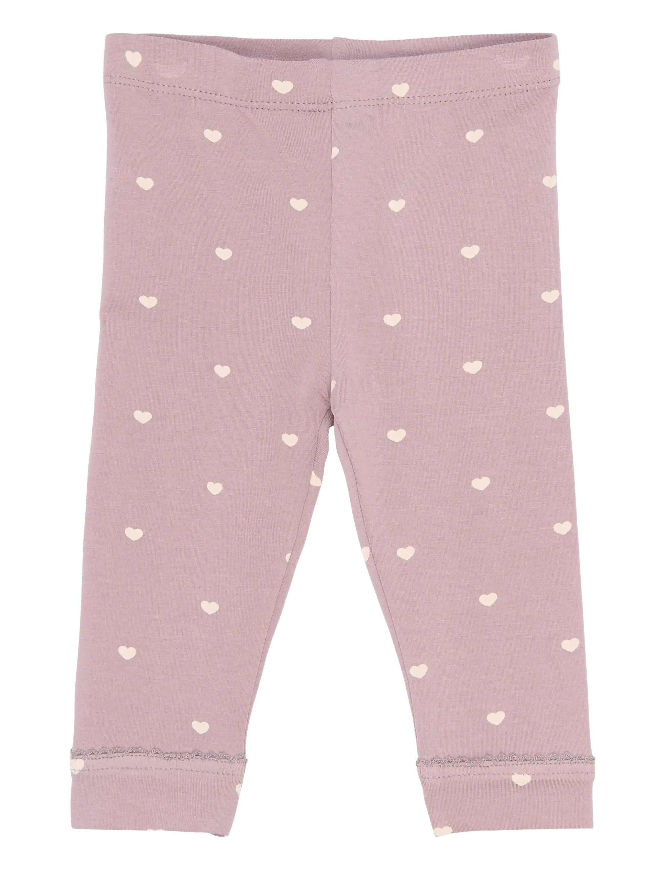 The New Tnsbnova Leggings, Børn, Leggings Med Hjerteprint, Pink, Str: 92