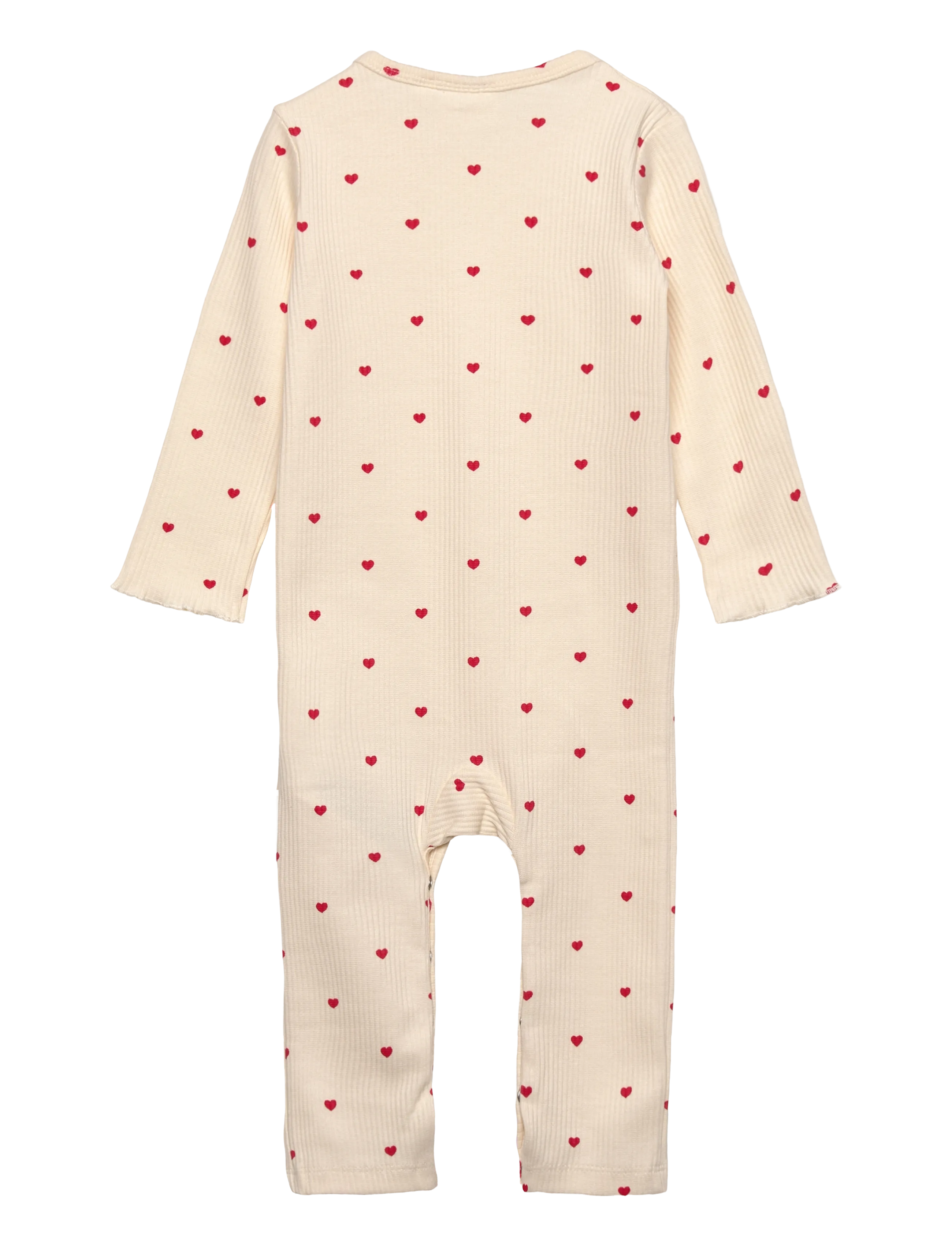 The New - TNSBHoliday L_S Heart Rib Jumpsuit - gardenia aop - 1