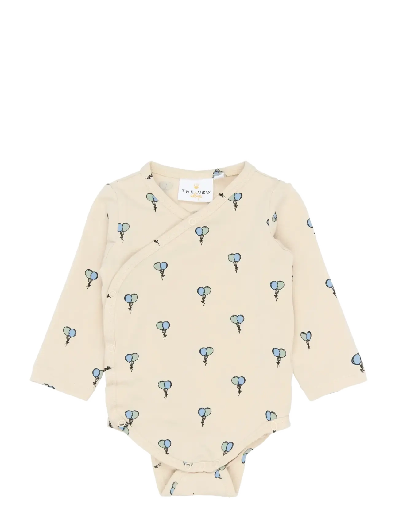 The New TNSBSoon L_S Wrap Body - 4 for 3 - GARDENIA AOP / cream