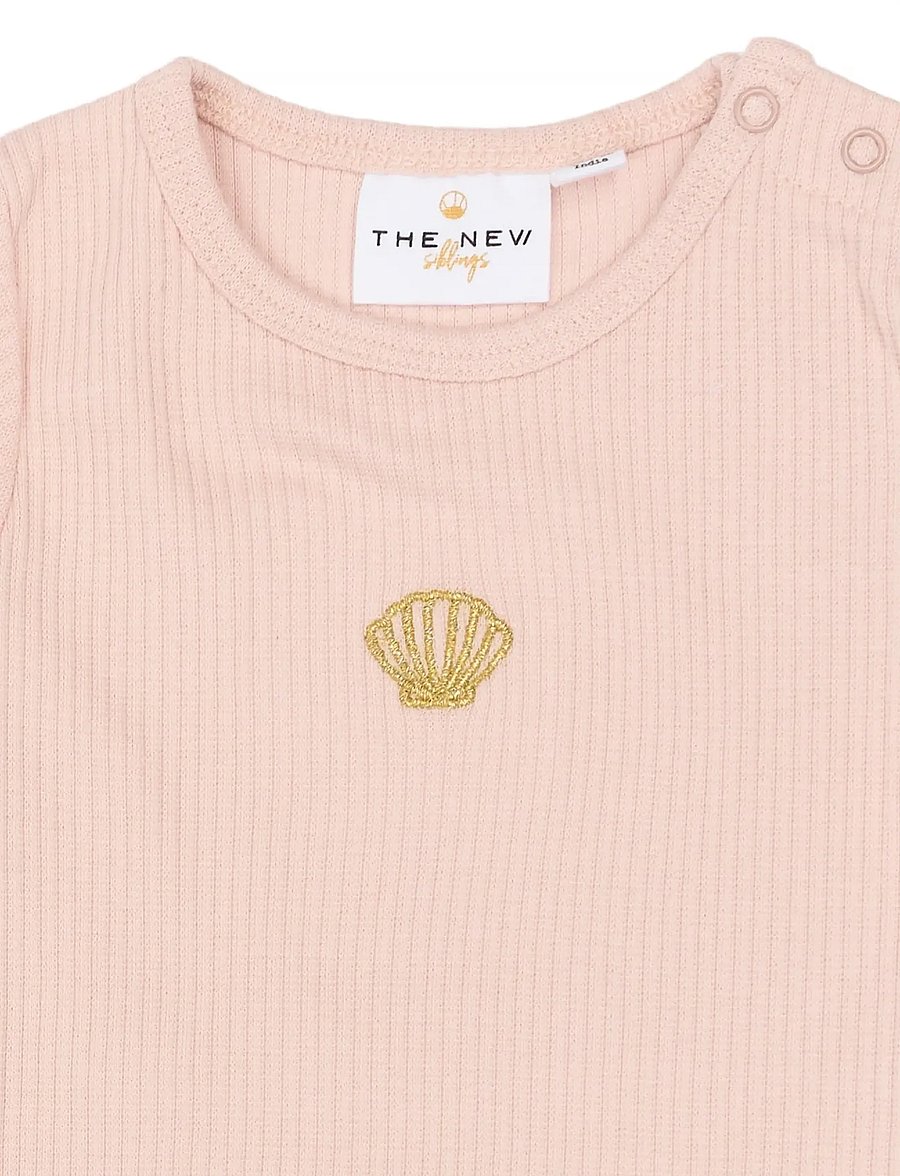 The New - TNSBTianna S_S Rib Body - rompers met korte mouwen - peach whip - 3