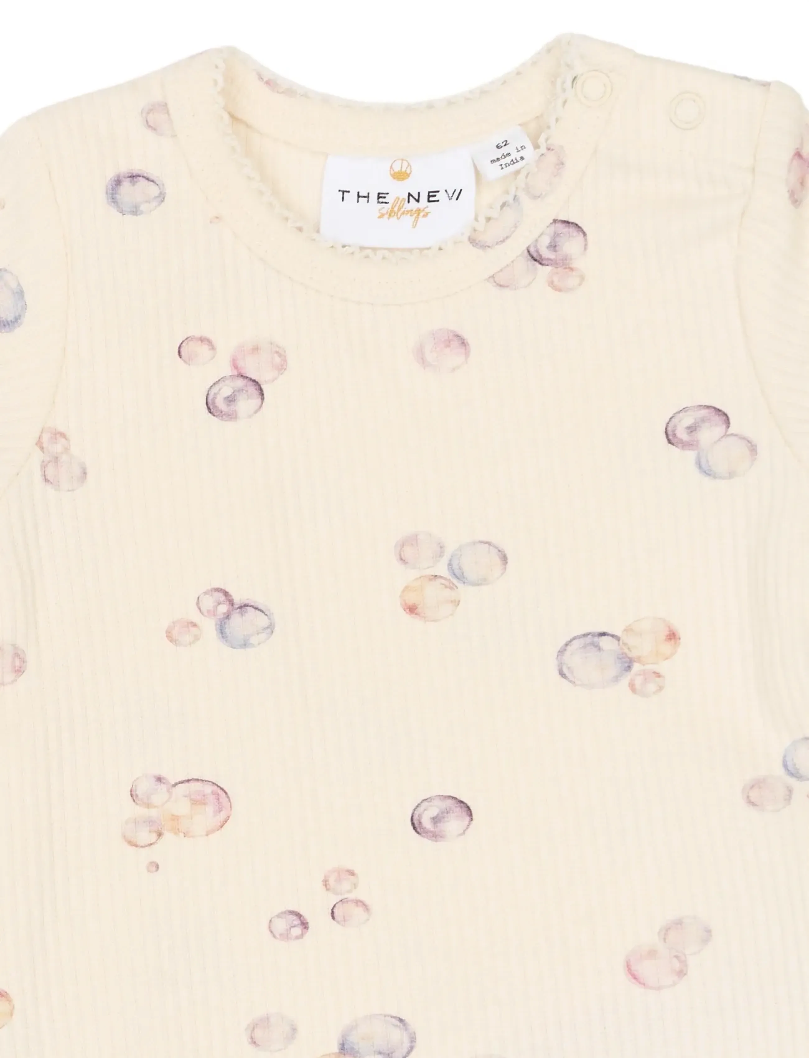 The New - TNSBTamma S_S Rib Body - kurzärmelige bodys - gardenia aop - 2