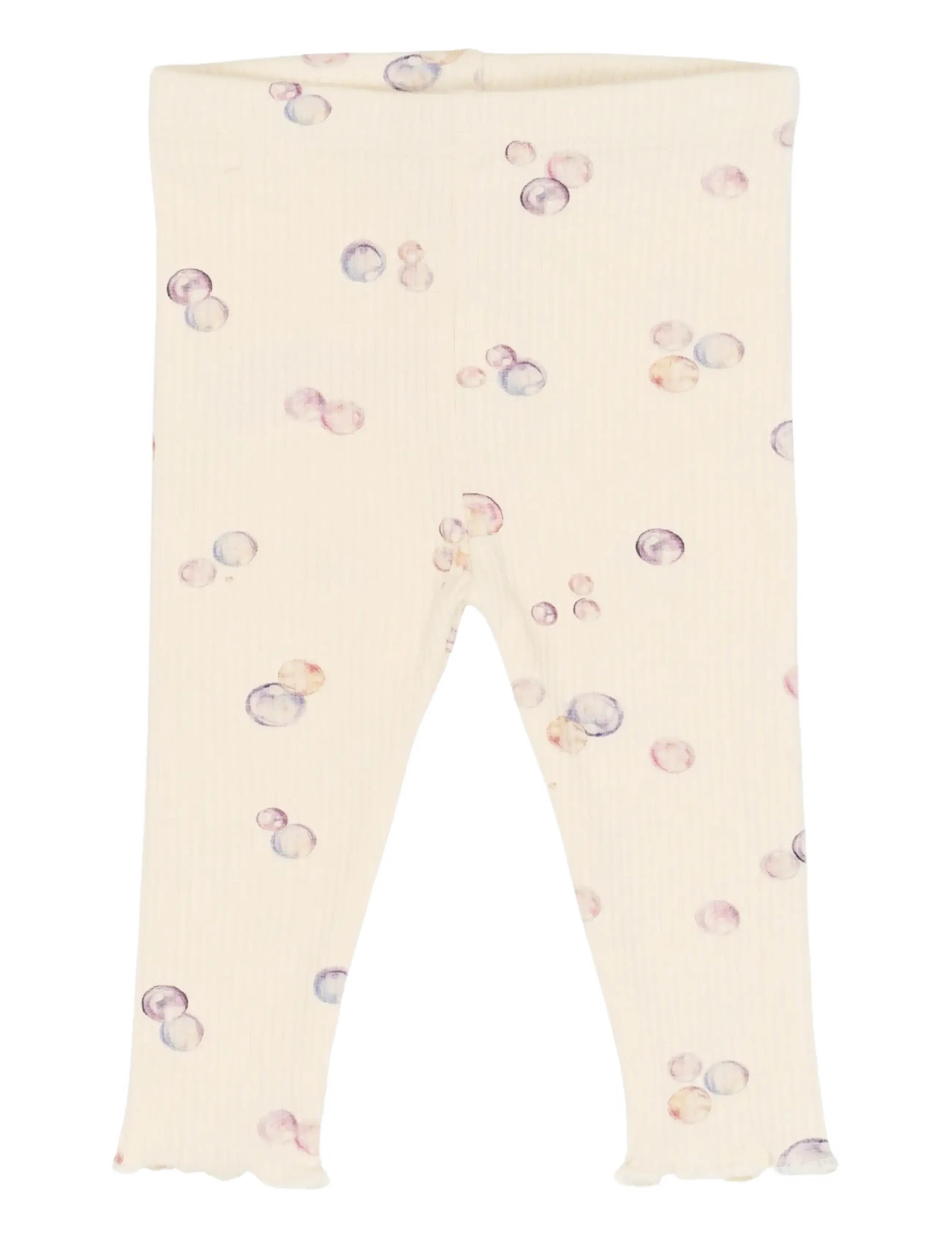 The New TNSBTamma Rib Leggings - Leggings - GARDENIA AOP / cream