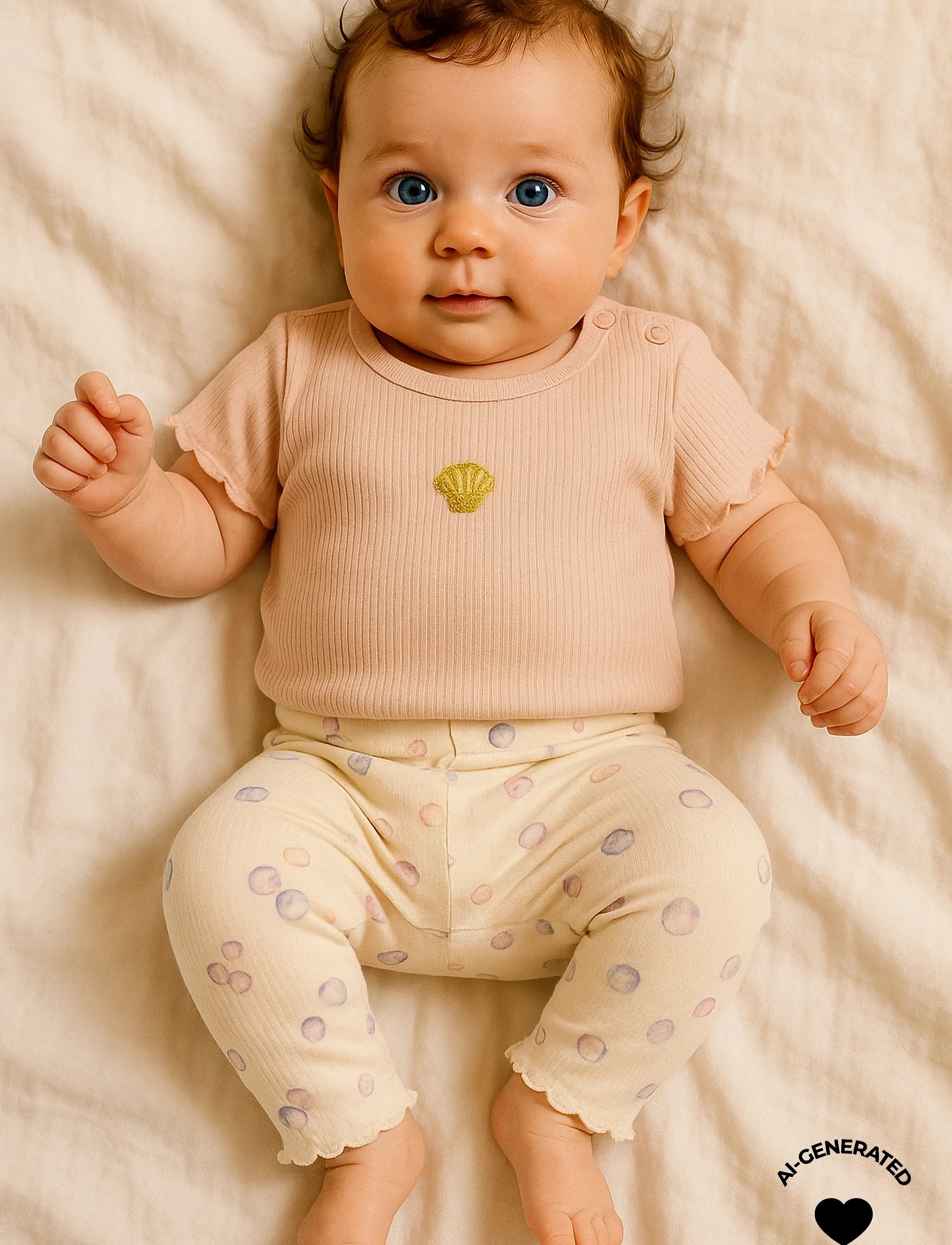 The New TNSBTamma Rib Leggings - Leggings - GARDENIA AOP / cream