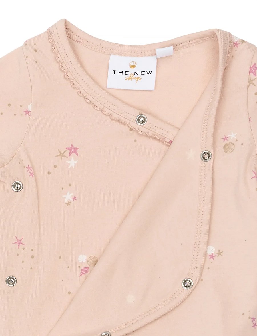 The New - TNSBTova L_S Wrap Body - langærmede bodyer - peach whip aop - 3