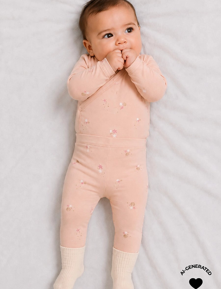 The New - TNSBTova Leggings - leggings - peach whip aop - 0