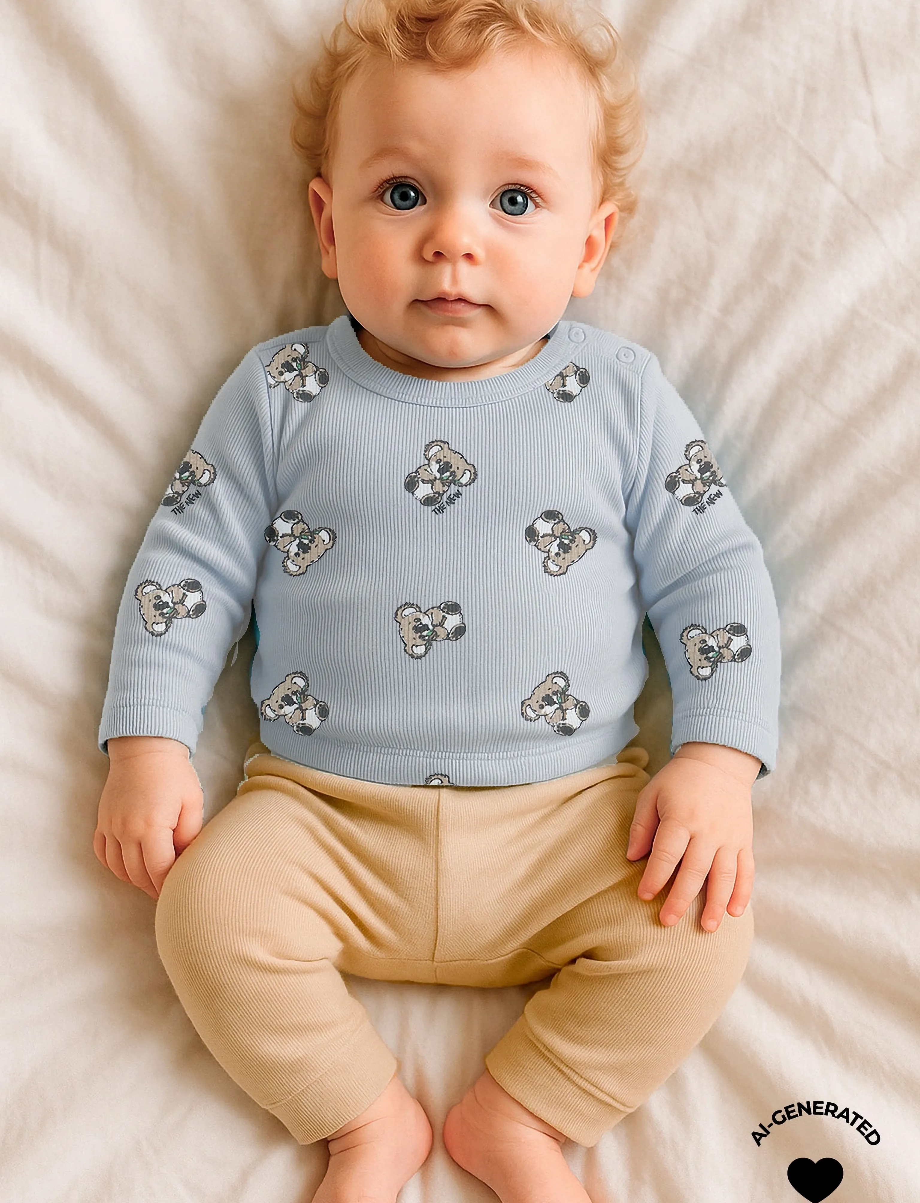 The New Tnsbphoenix Pants, Børn, Baby Jerseybukser, Beige, Str: 86