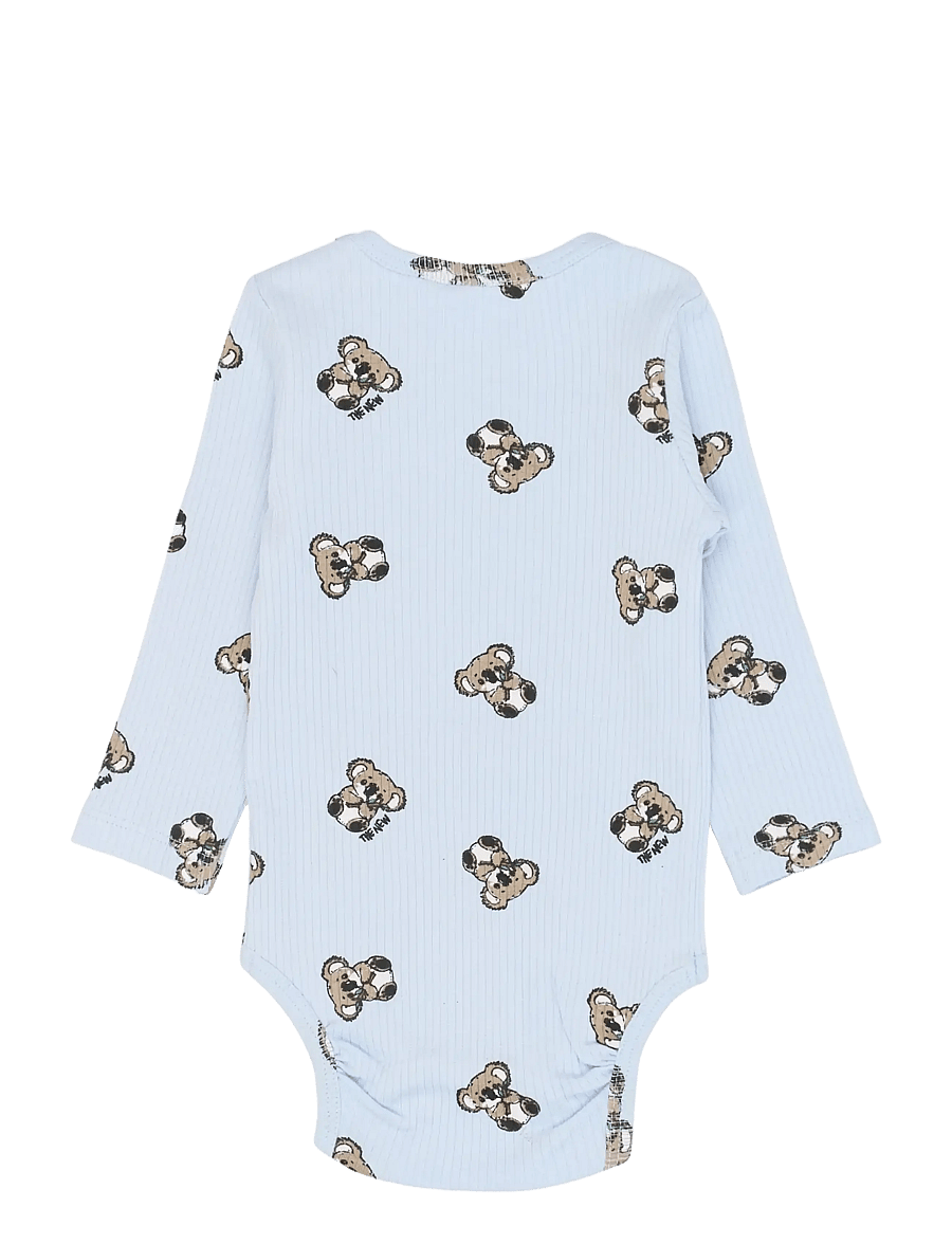 The New - TNSBTopper L_S Rib Body - langärmelige bodys - heather aop - 2