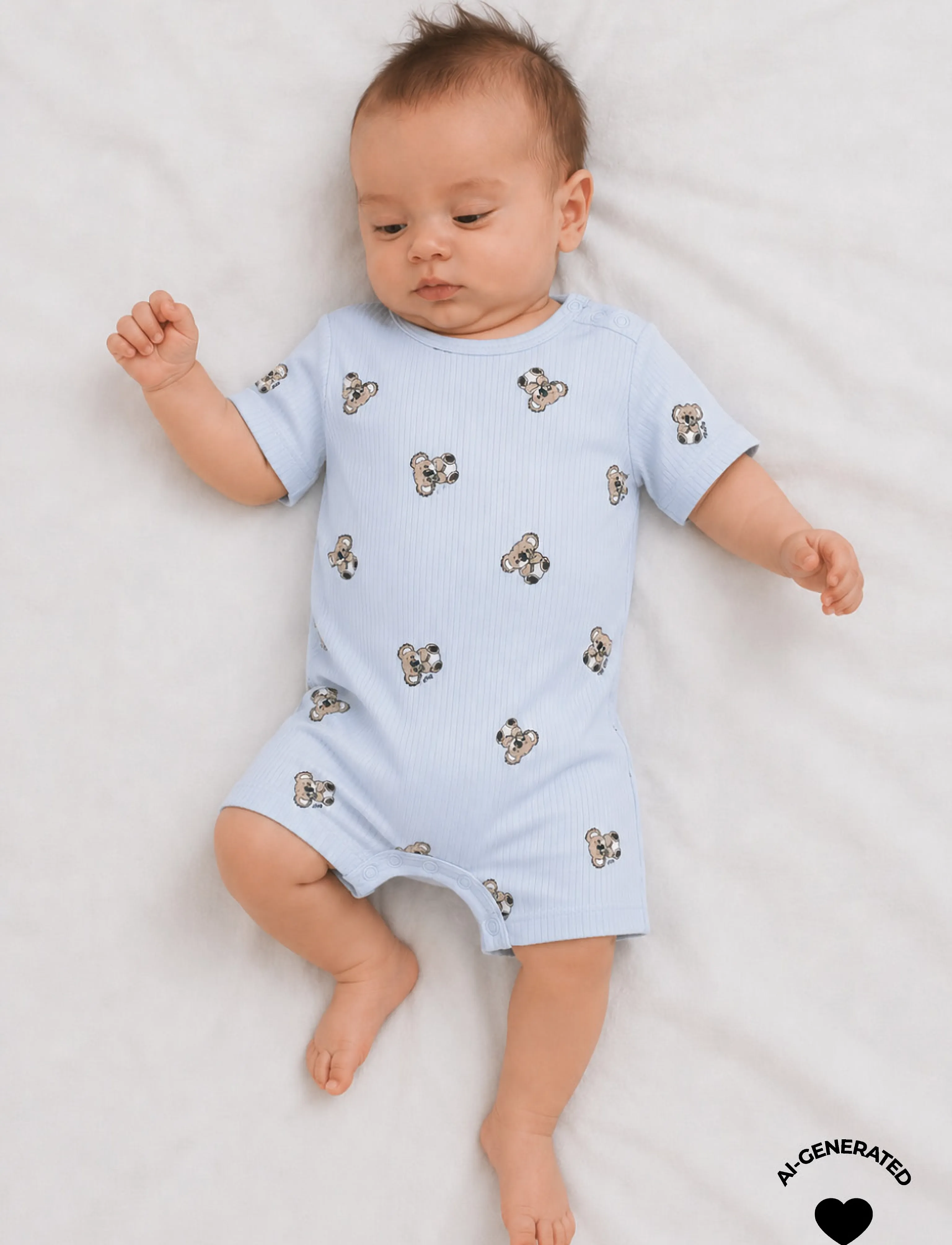 The New Tnsbtopper S_S Rib Jumpsuit, 68, Blue > Jumpsuits, Børn