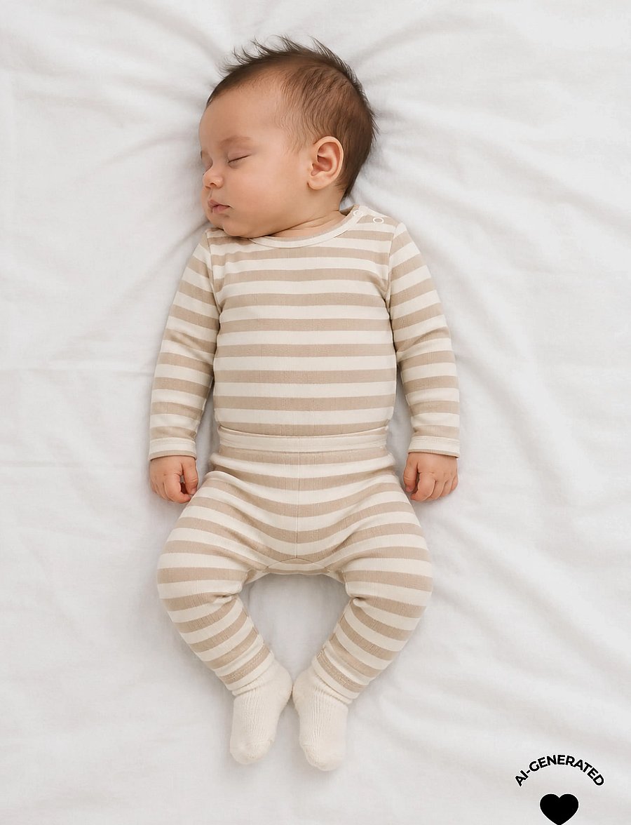 The New - TNSBFro L_S Rib Body - pikkade varrukatega bodid - humus striped - 0