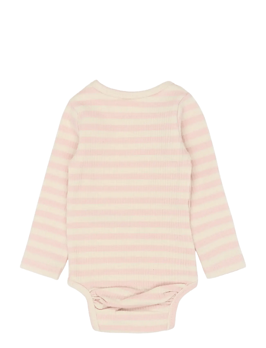 The New - TNSBFro L_S Rib Body - langærmede bodyer - peach whip striped - 1