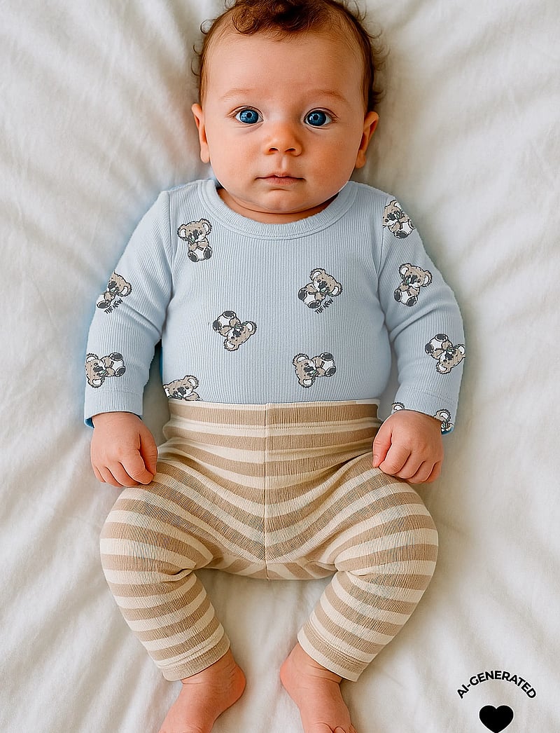 The New - TNSBFro Rib Leggings - leggings - humus striped - 0