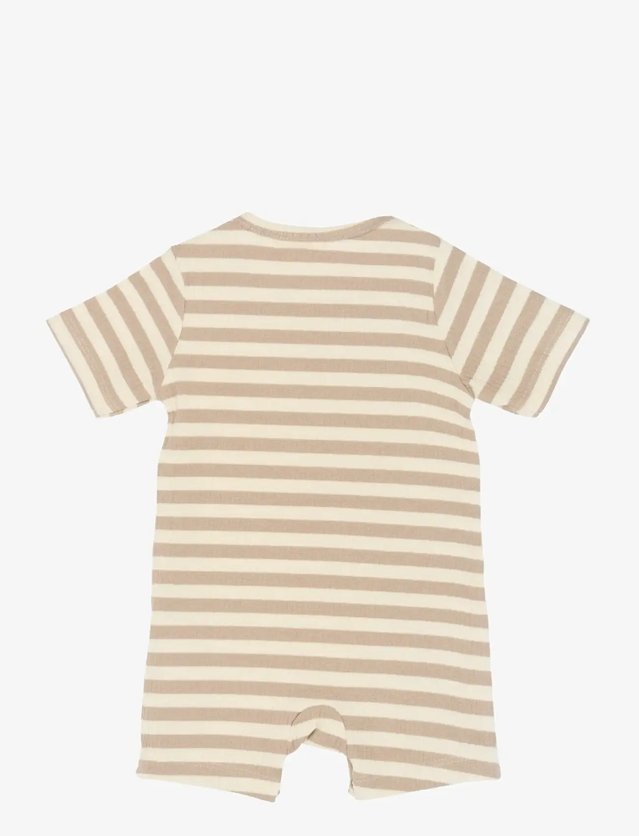 The New - TNSBFro S_S Rib Jumpsuit - short-sleeved - humus striped - 2
