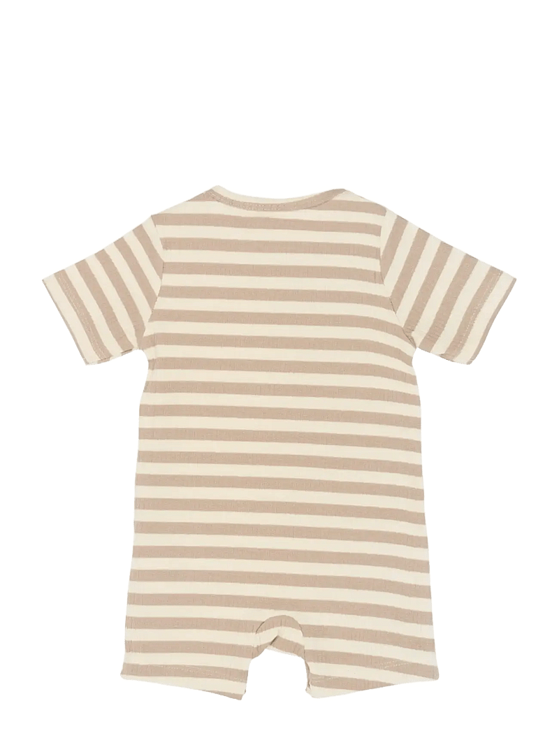 The New - TNSBFro S_S Rib Jumpsuit - short-sleeved - humus striped - 2