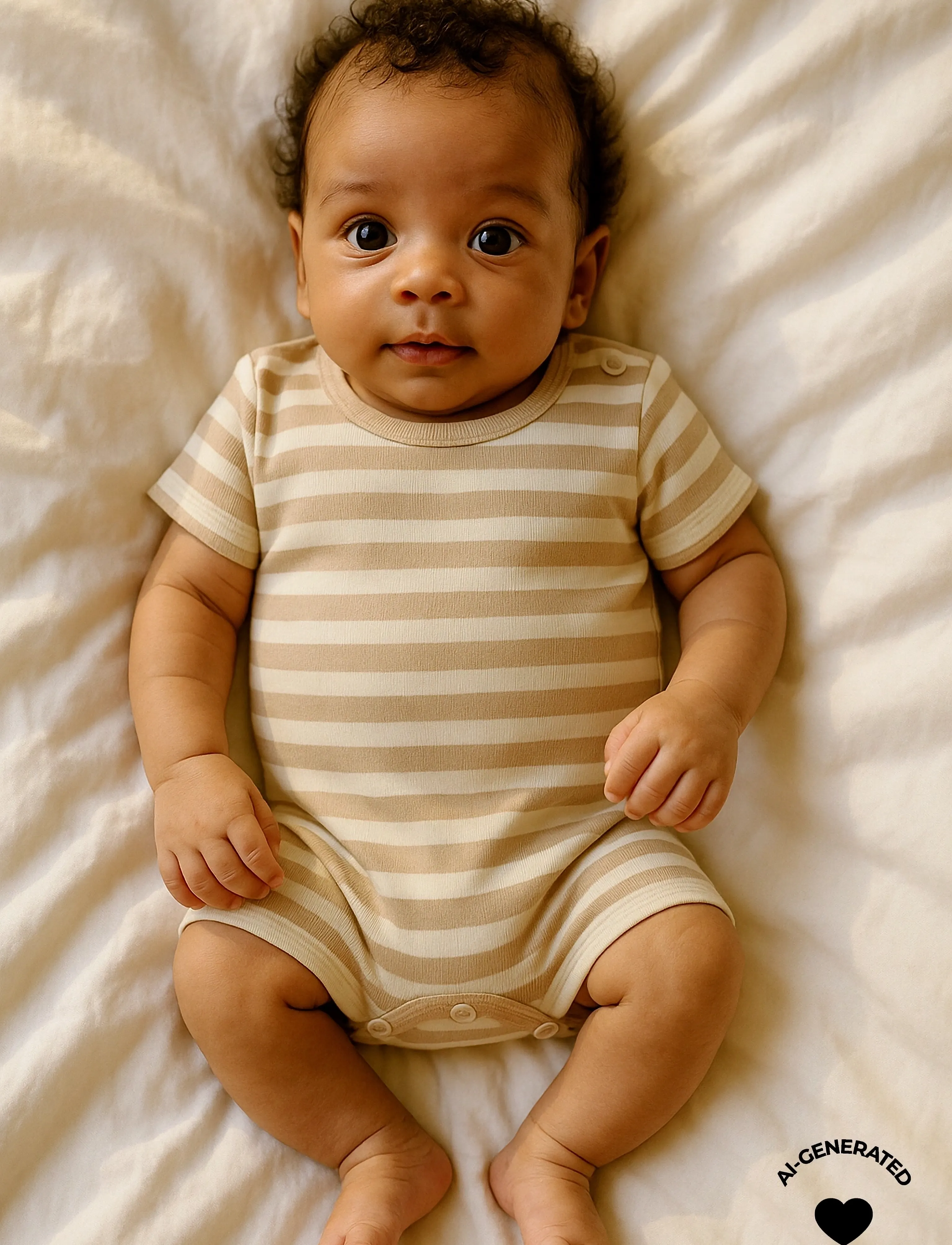 The New Tnsbfro S_S Rib Jumpsuit, 80, Bodys, Creme - Short-sleeved, Kinder