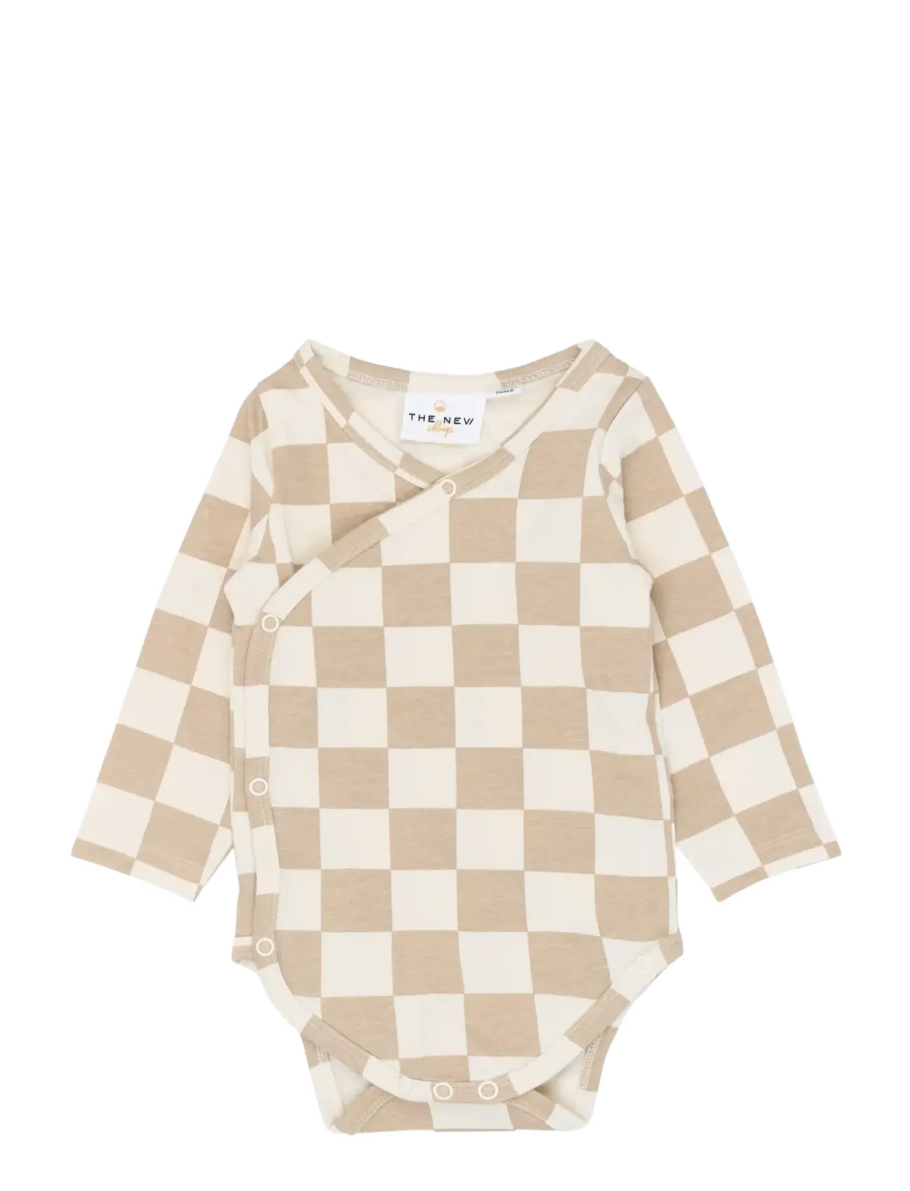The New TNSBTheo L_S Wrap Body - Clothing - HUMUS CHECK / beige