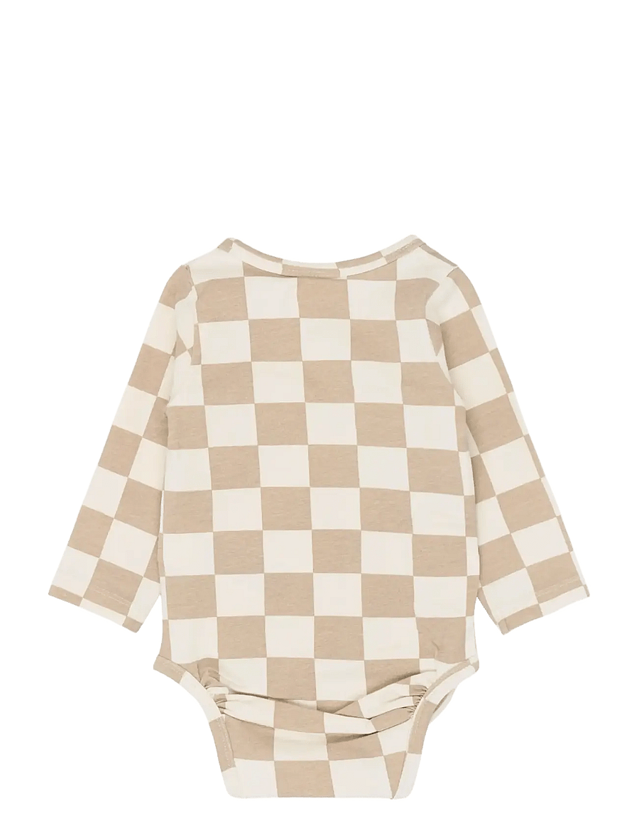 The New - TNSBTheo L_S Wrap Body - langærmede bodyer - humus check - 2