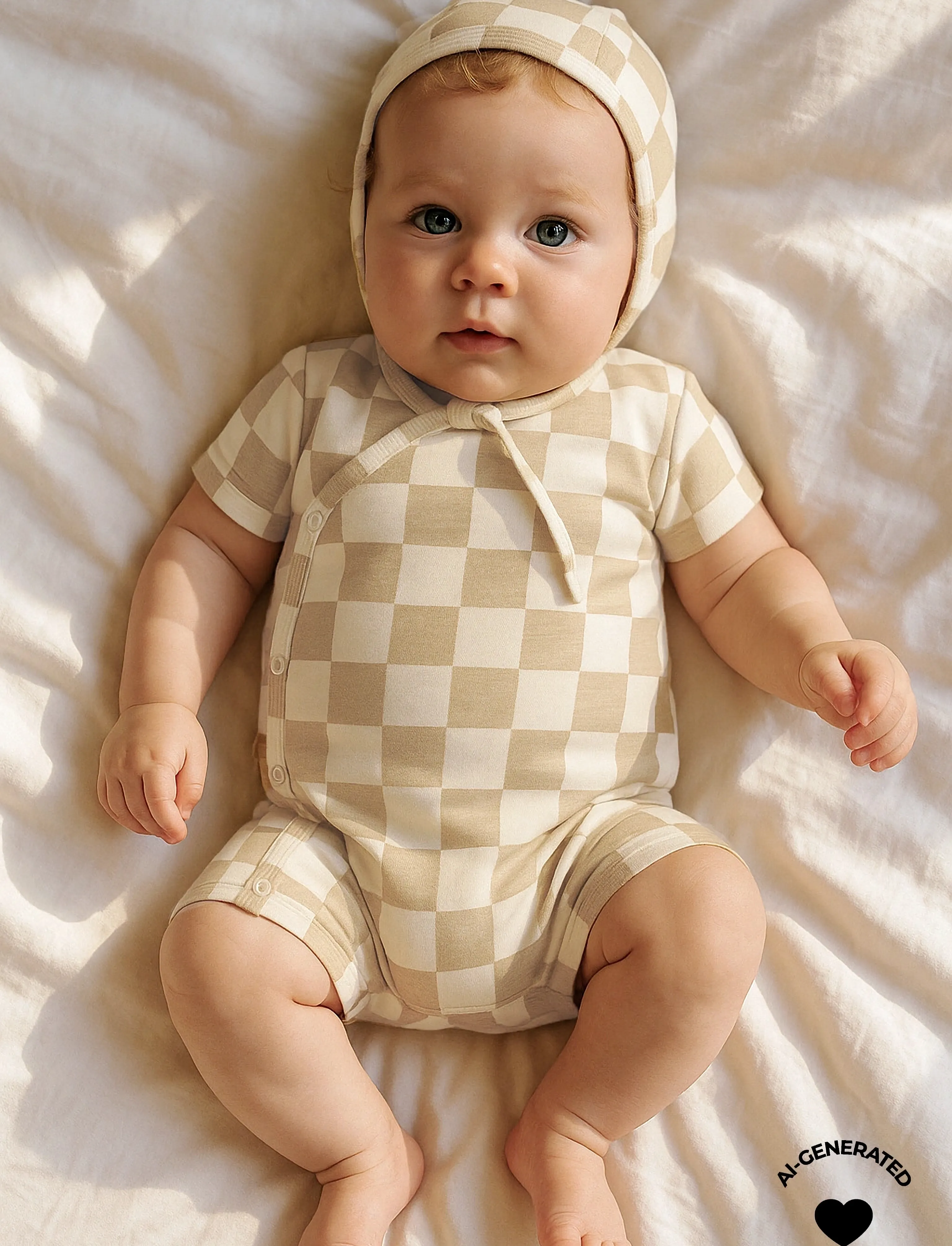 The New TNSBTheo S_S Wrap Jumpsuit - Jumpsuits - HUMUS CHECK / cream