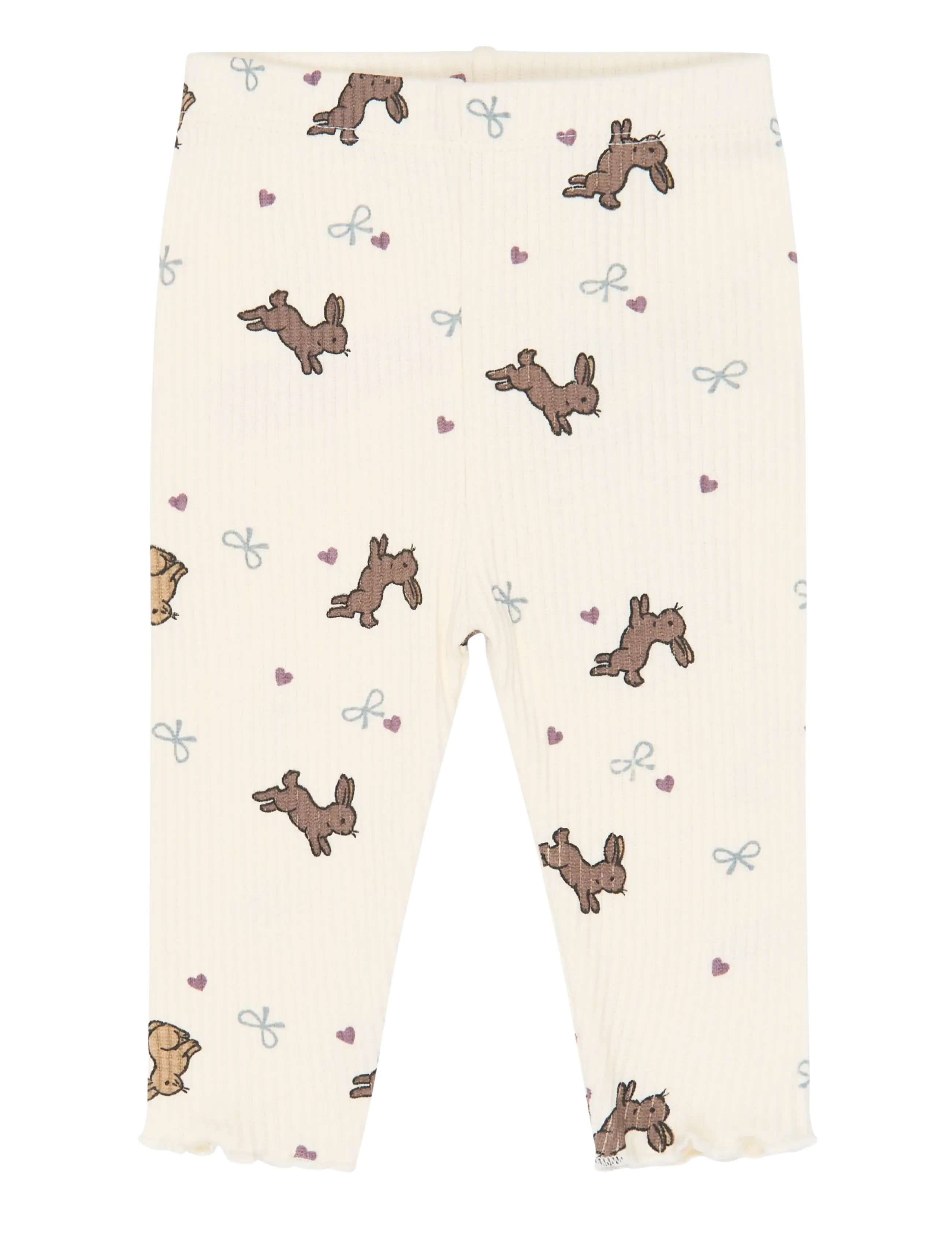 The New TNSBVenna Rib Leggings - Baby 44-92 - GARDENIA AOP / cream