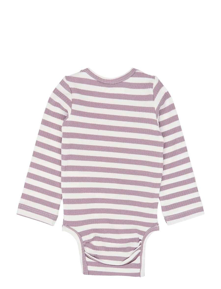 The New - TNSBFro L_S Rib Body - langärmelige bodys - elderberry-gardenia striped tn - 1