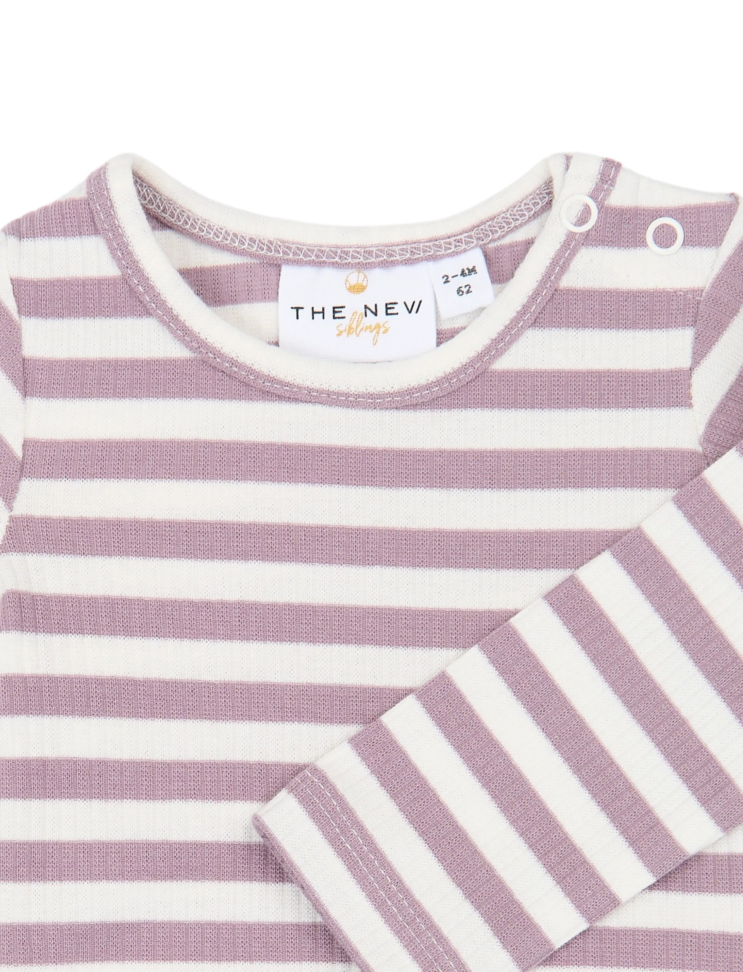 The New - TNSBFro L_S Rib Body - langärmelige bodys - elderberry-gardenia striped tn - 2